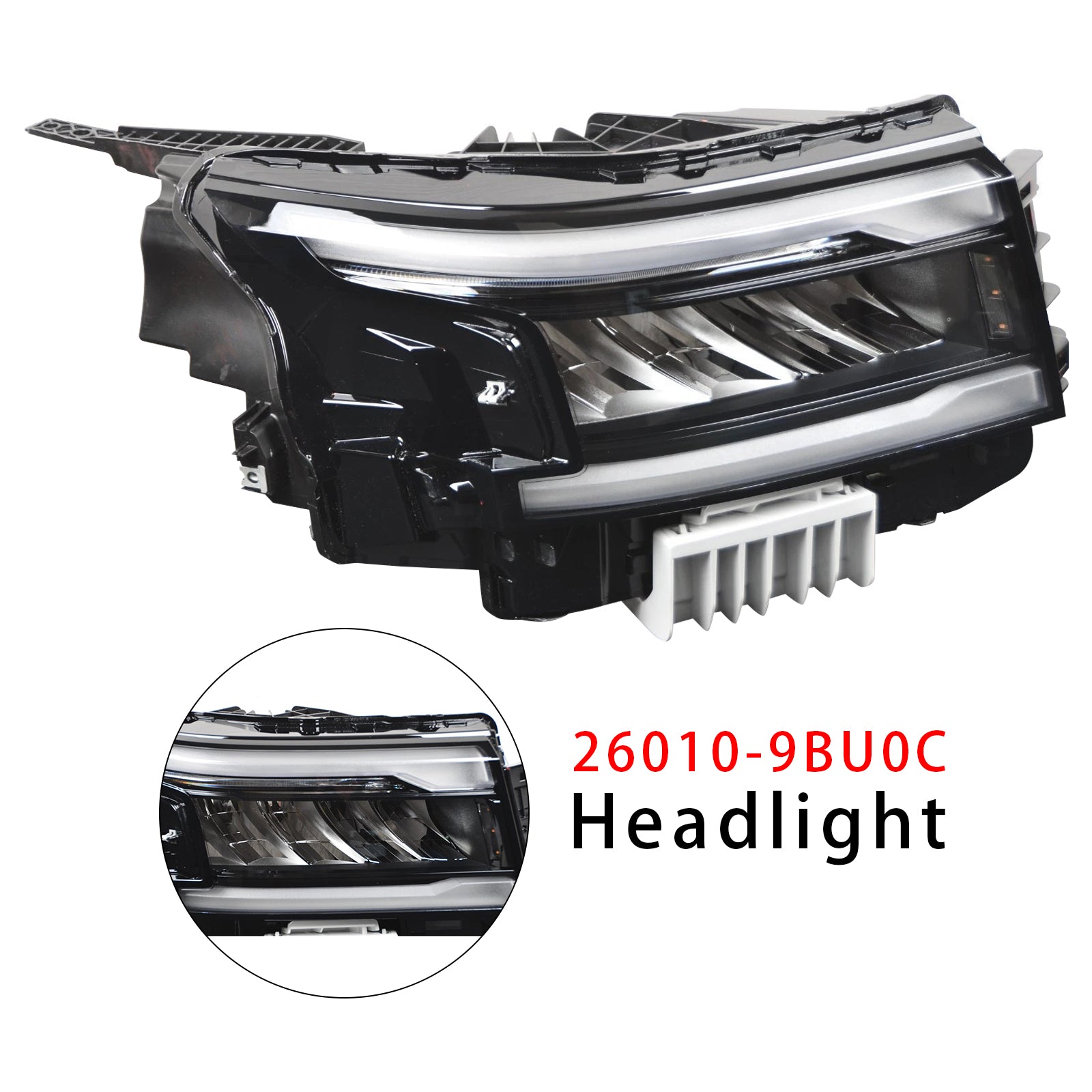 Front Right LED Headlight w/DRL 26010-9BU0C For Nissan Frontier 2022-2025