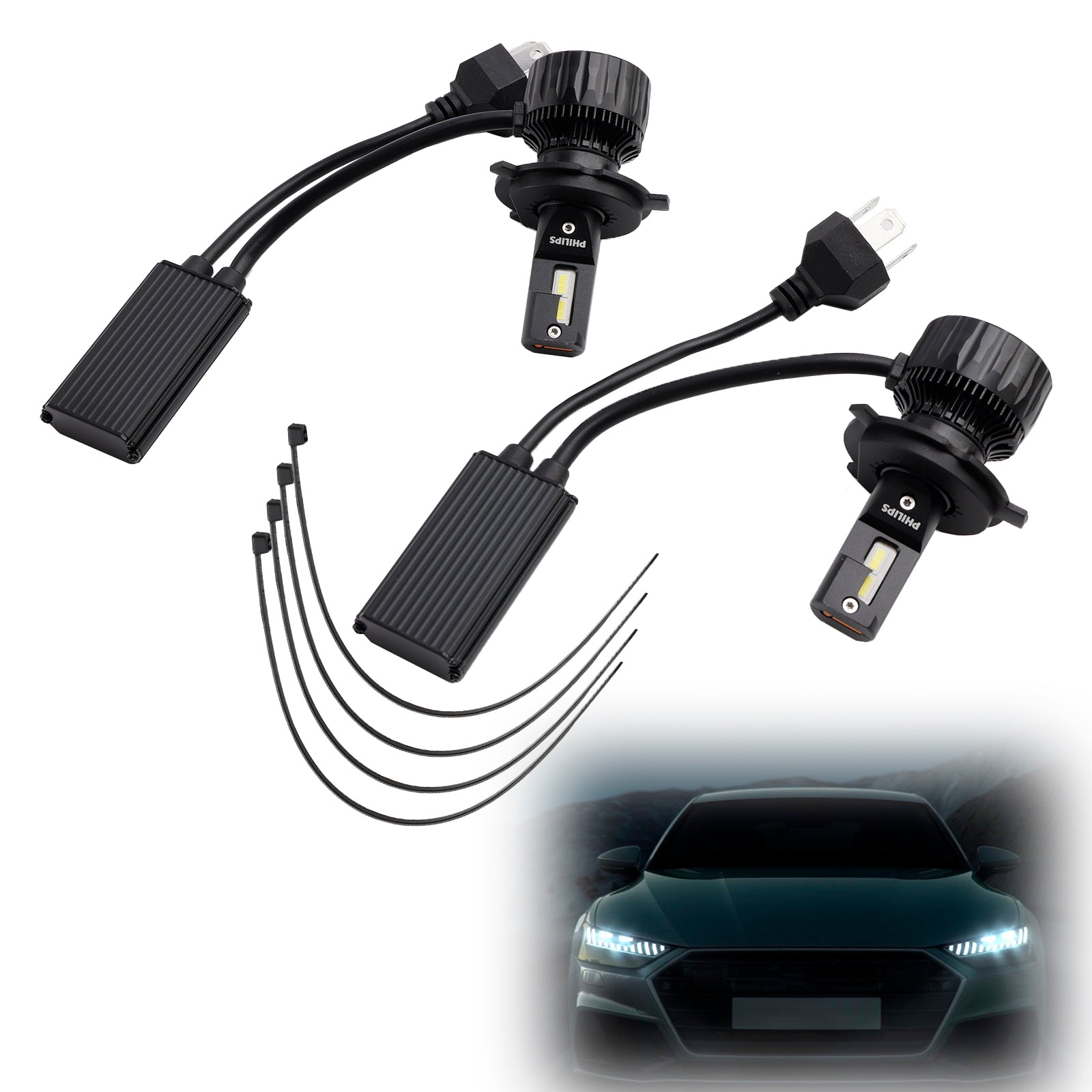 Automobil Led-Hl Ultinon Rally3551 H4 11342U3551 12/24V 50W 6500k pre Philips