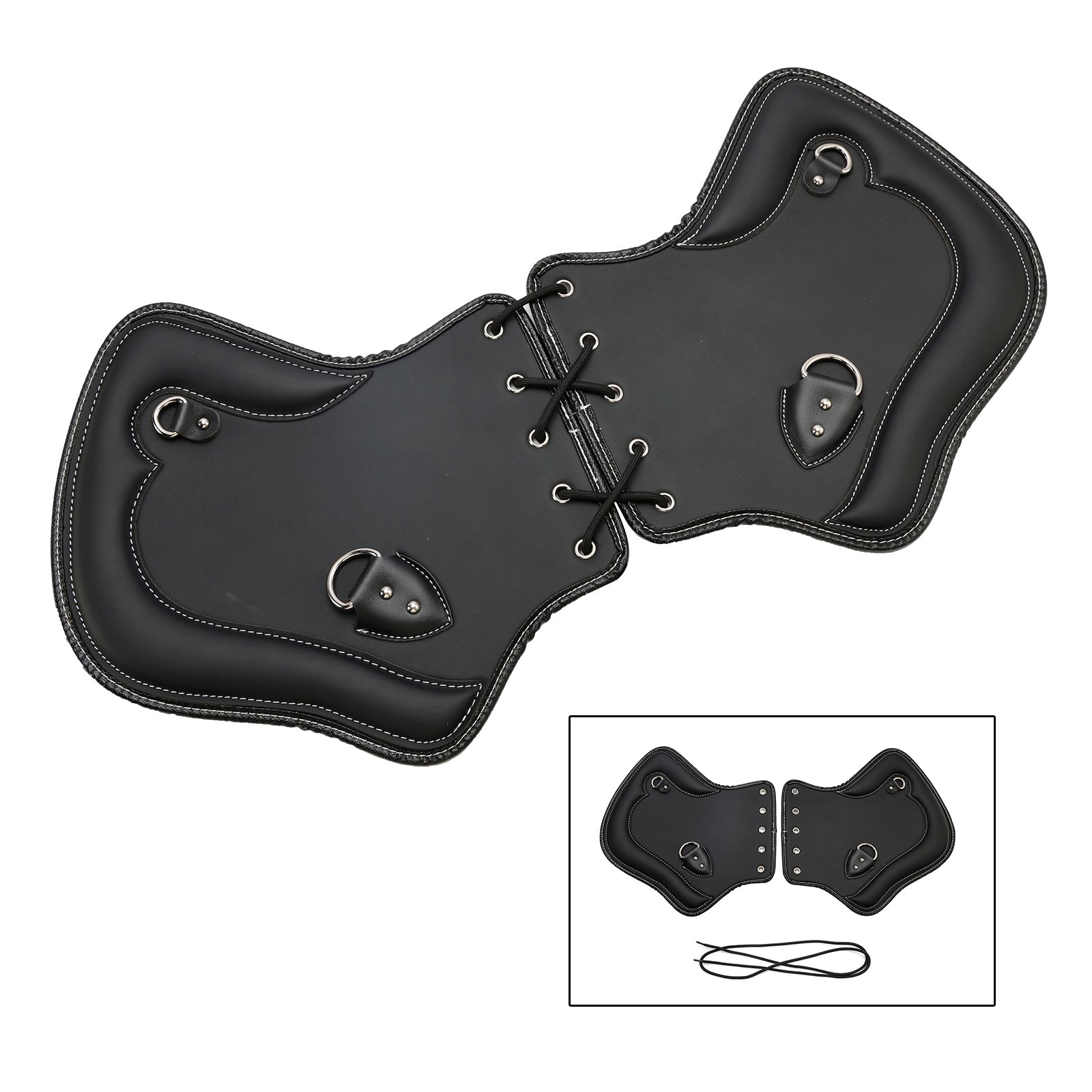 1985-2017 Touring-, Softail-, Dyna- of Sportster-fietsenpaar Cnc-hitteschildzadelbeschermer Zwartbruin