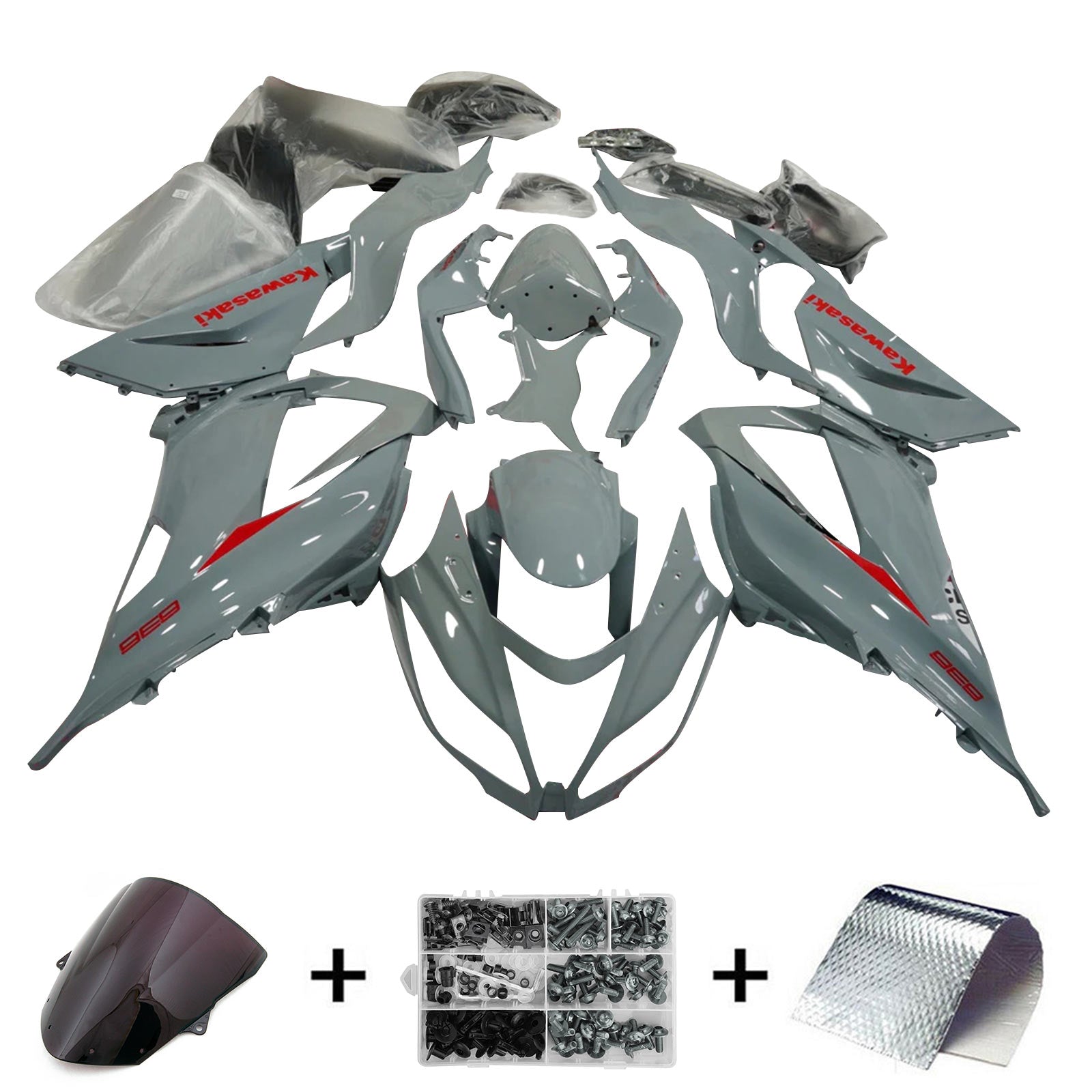 2013-2018 KAWASAKI ZX6R 636 Injektionsmässa Kit Bodywork Plastic ABS