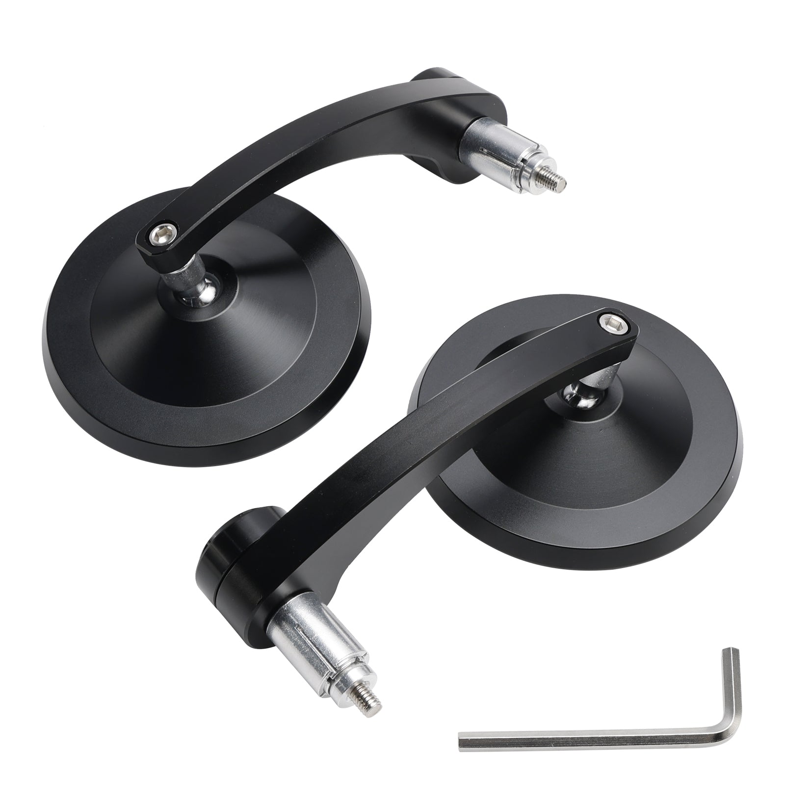 Paire Moto Round 7/8" Rétroviseurs latéraux CNC pour embouts de guidon Bobber Cafe Racer