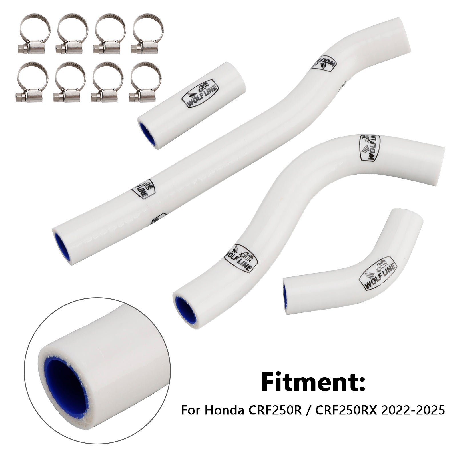 2022-2025 Honda CRF250R CRF250RX Silicone Radiator coolant Hose