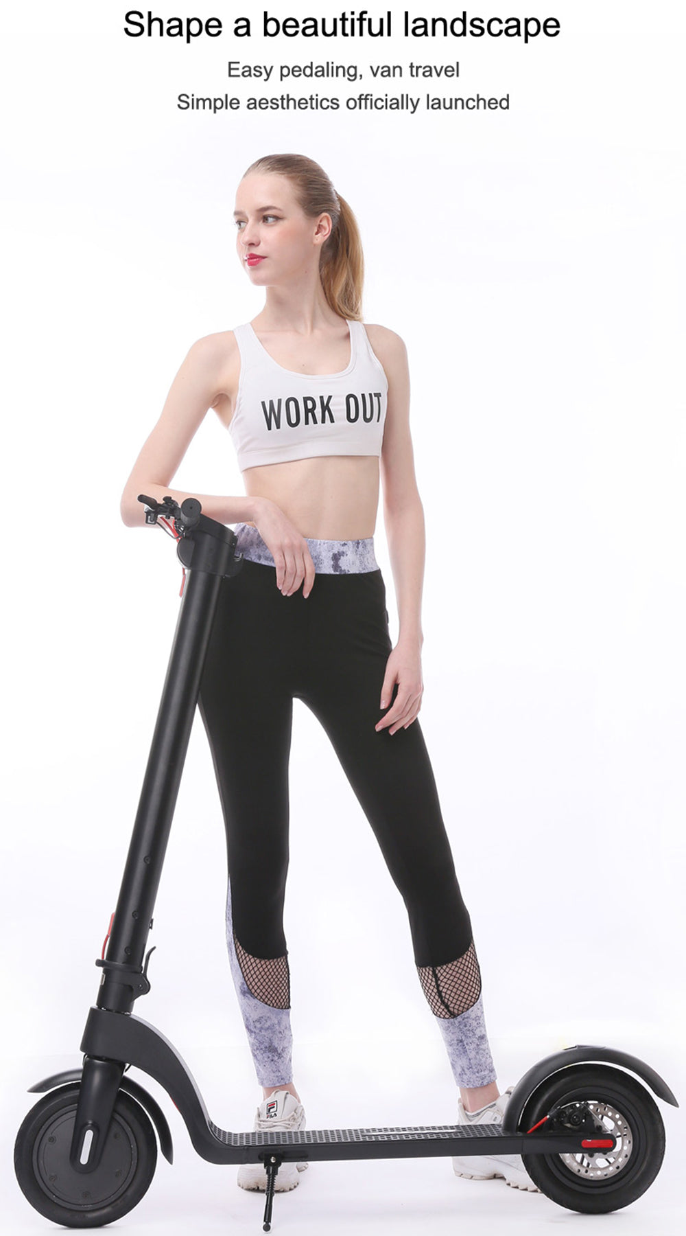 45 km 8.5" Opvouwbare elektrische scooter met een bereik van 350 W voor woon-werkverkeer in de stad voor volwassenen