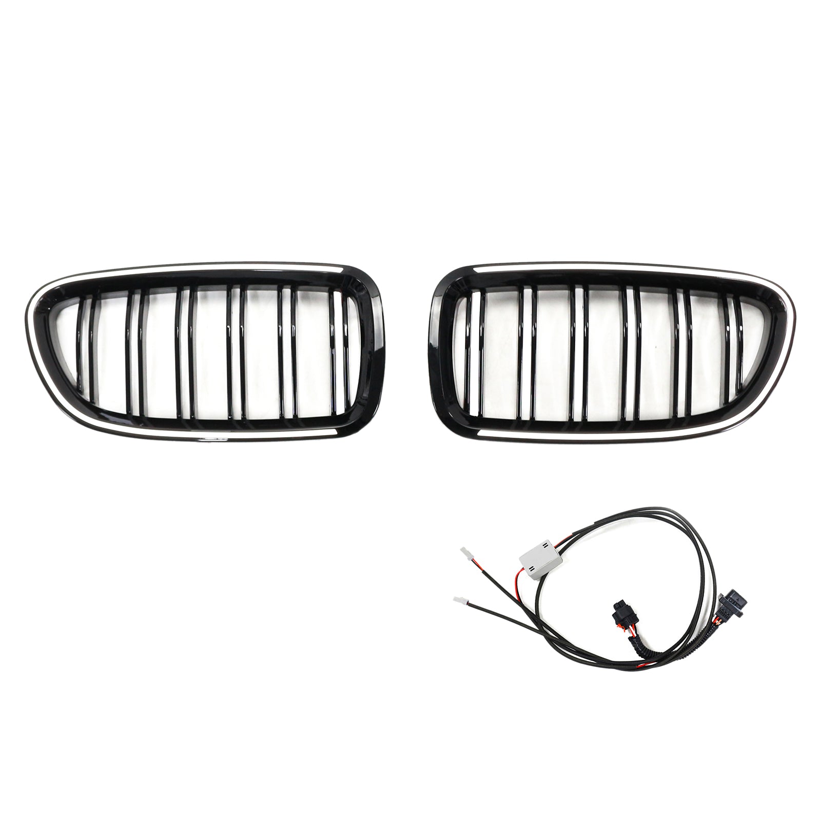 01.2009-10.2016 BMW 5-serie F10 M5 Kidney Bumper Grille Grill Gloss Black 51137203203 51137203204
