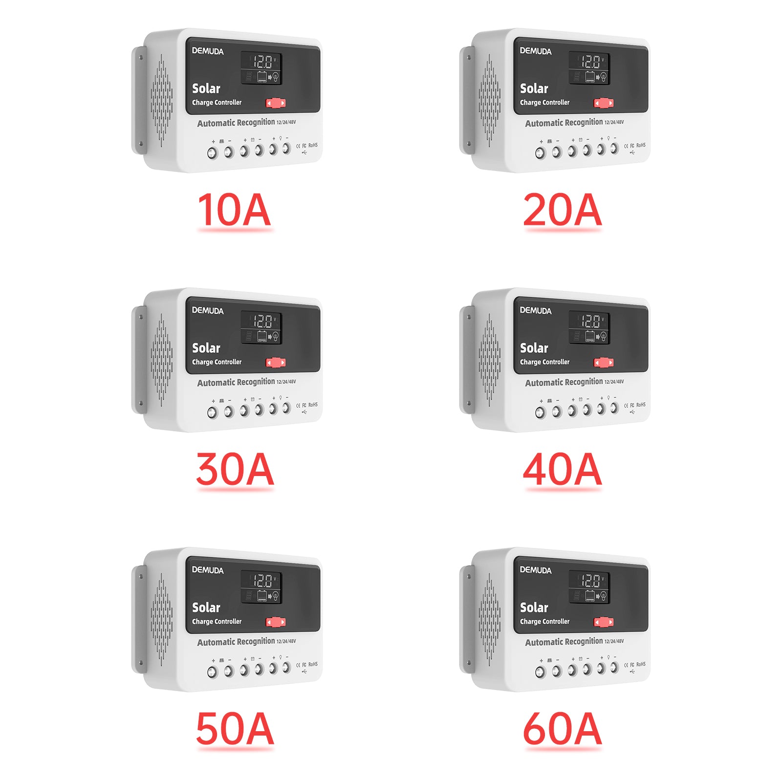 12v24v48v 10a-60a PWM Solar Controller