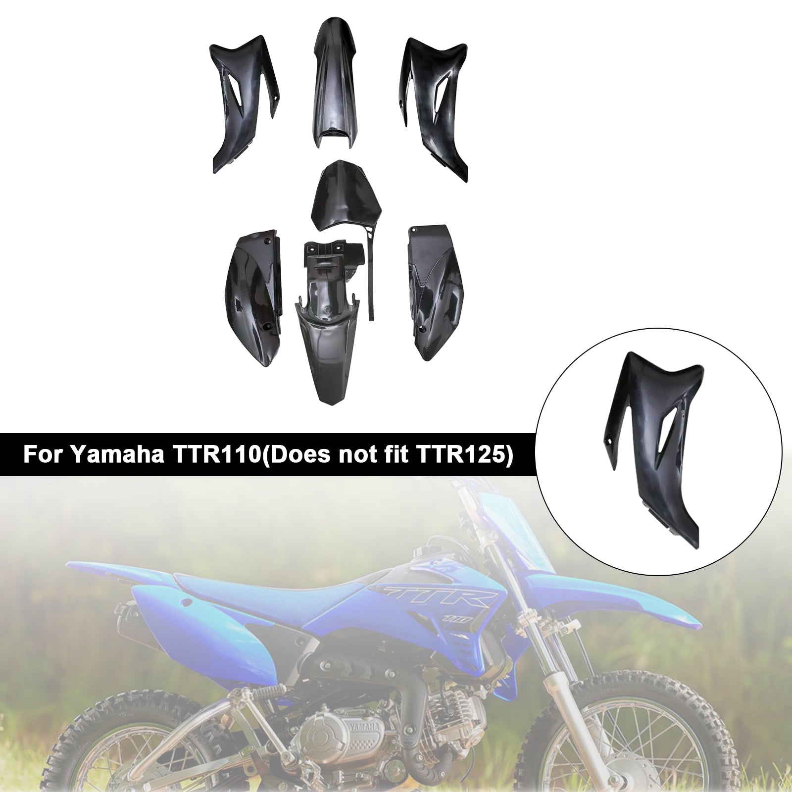 Yamaha TTR110 DIRT BIKE Body Plastic Kit Fender Fairing