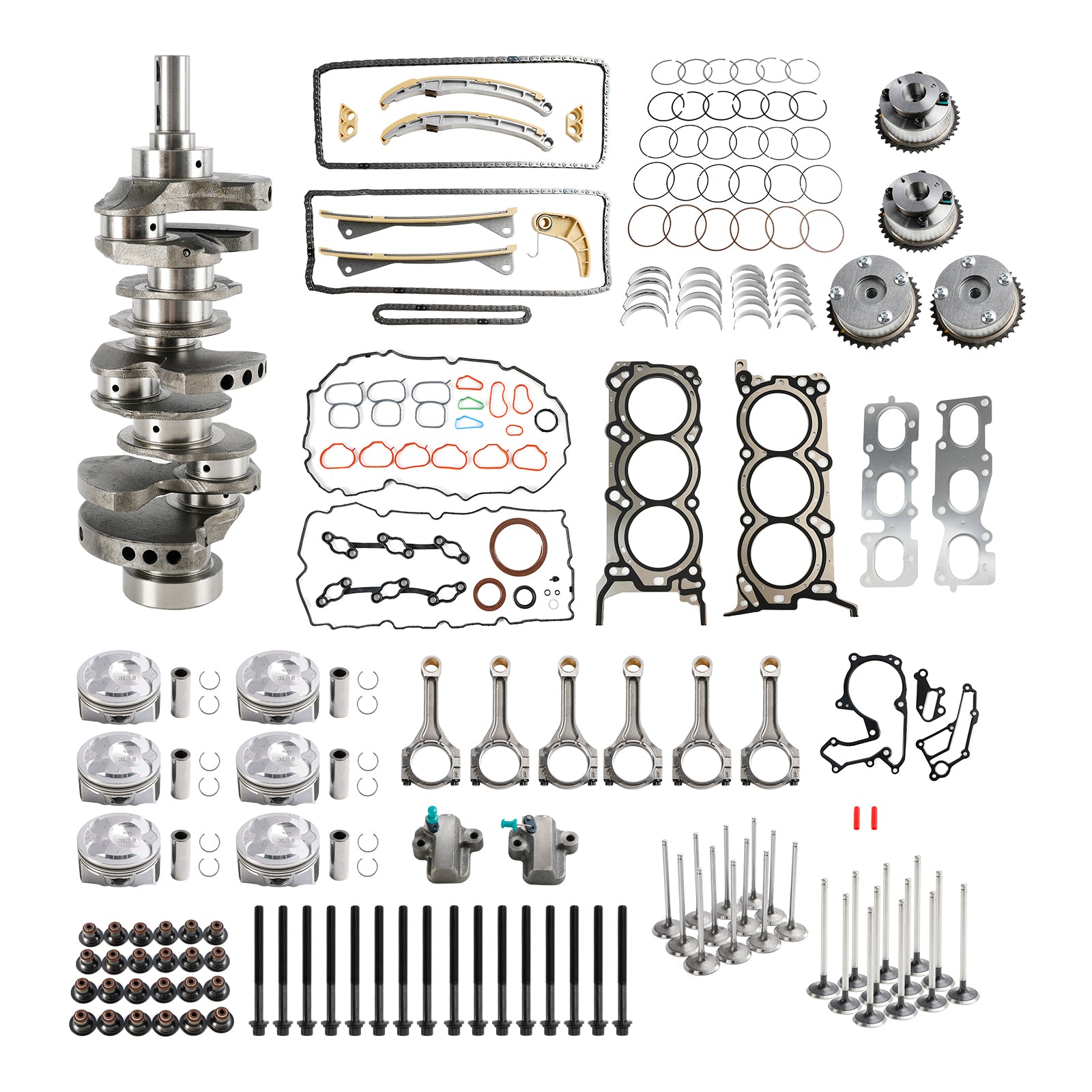 G6DH 3.3L Motor Reconstring Kit de revisão com hastes de manivela Timing para Hyundai Kia