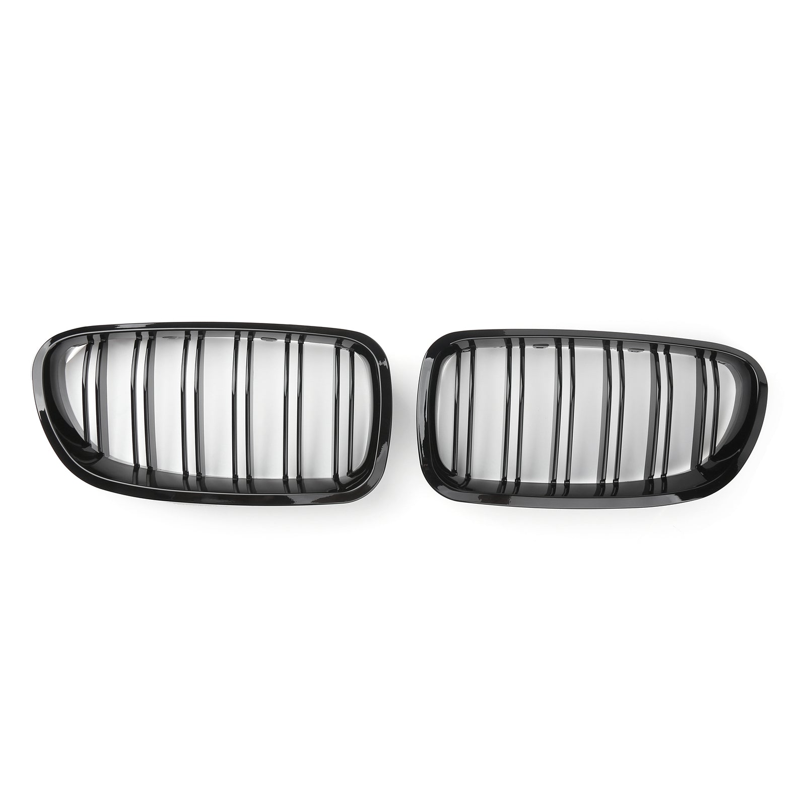 Gloss Black Front Kidney Grille Fit BMW 5 Series F11 F10 2010-2016 Dual Slats