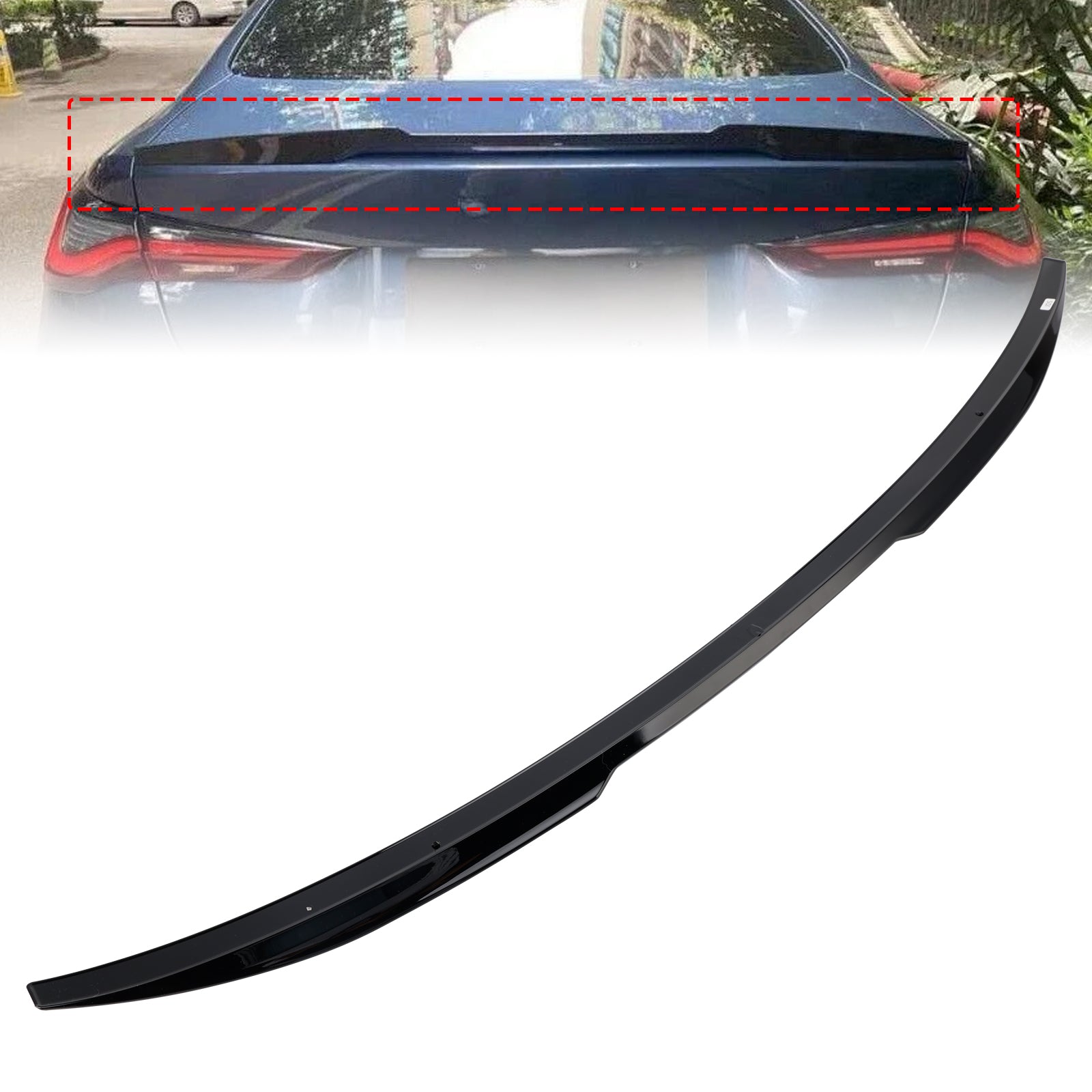 Gloss Black Rear Boot Spoiler For BMW 4 Series G22 G82 Coupe 2020+ M4 Style