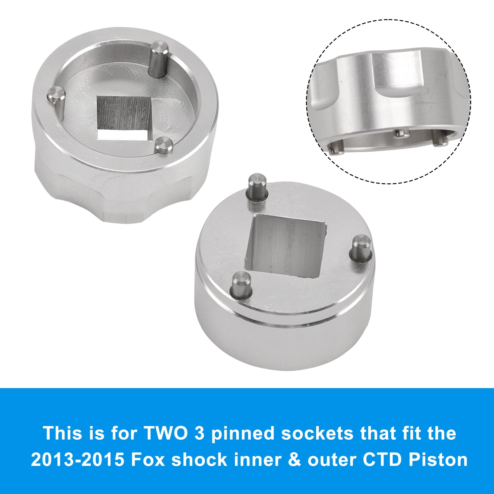 3-pins CTD-zuigerset - Binnen & Buitenste stopcontacten 398-00-348 & 398-00-504 Voor Fox