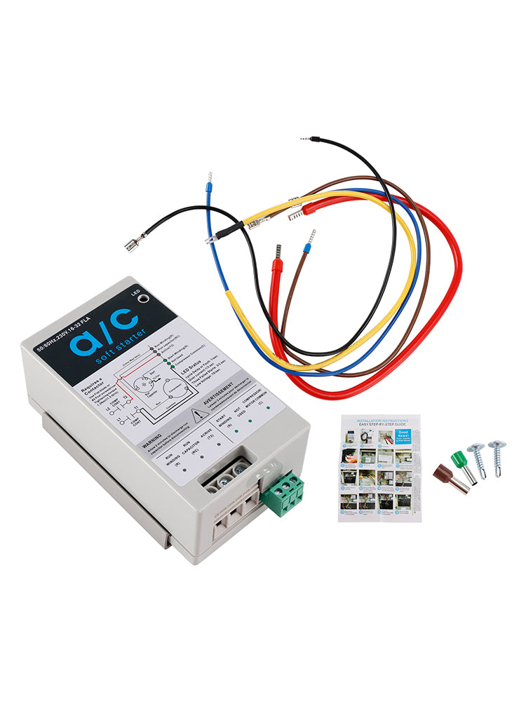 Protection moteur inverse pour démarreur progressif CA (16-32 A + kit d'installation)