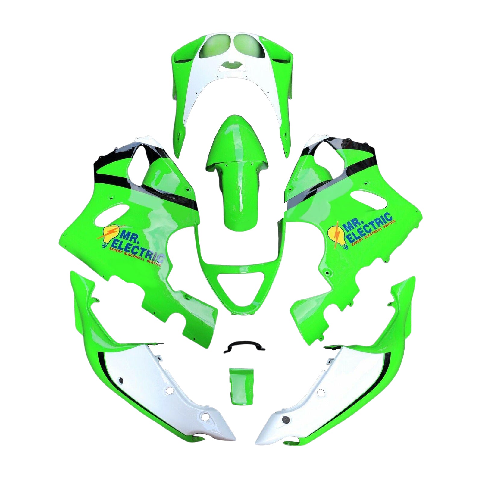 1996-2003 kawasaki zx-7r injection de camenage kit de carrosserie en plastique