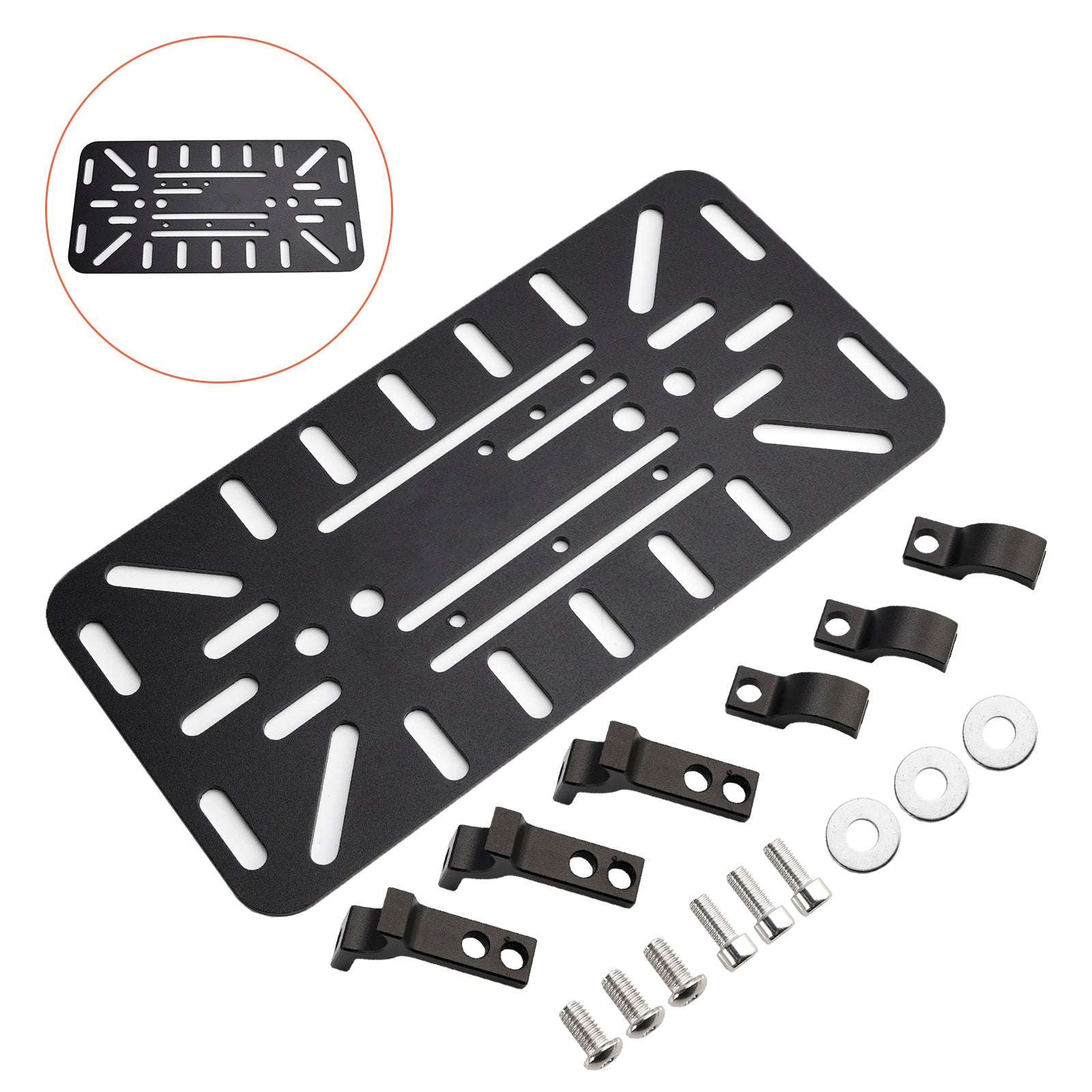 Universell symmetrisk side sadelpose monteringsbrakett kit svart for motorsykkel