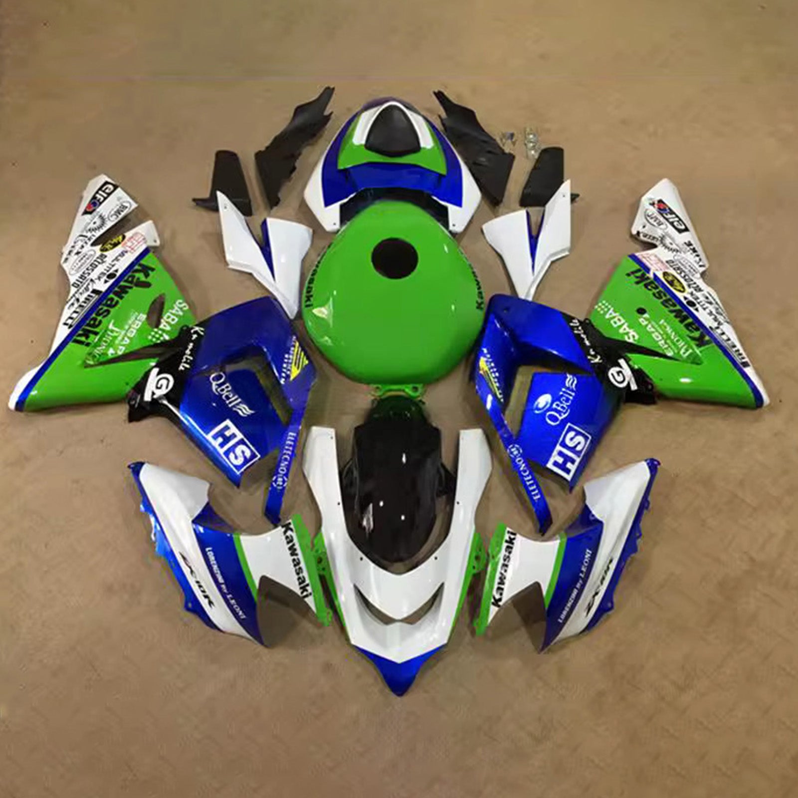 Kit carenatura iniezione carrozzeria in plastica ABS adatta per Kawasaki ZX10R 2004-2005