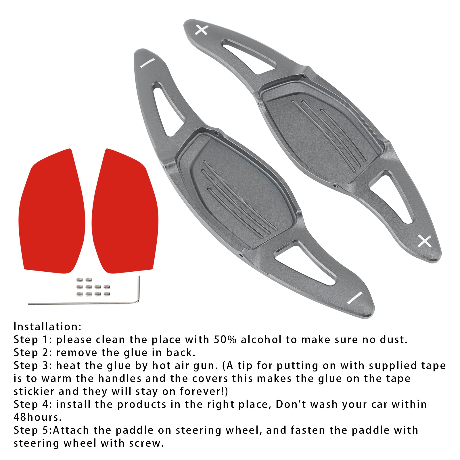Extensión de palanca de cambios del volante para Audi RS5 RS3 TT RS Aluminio
