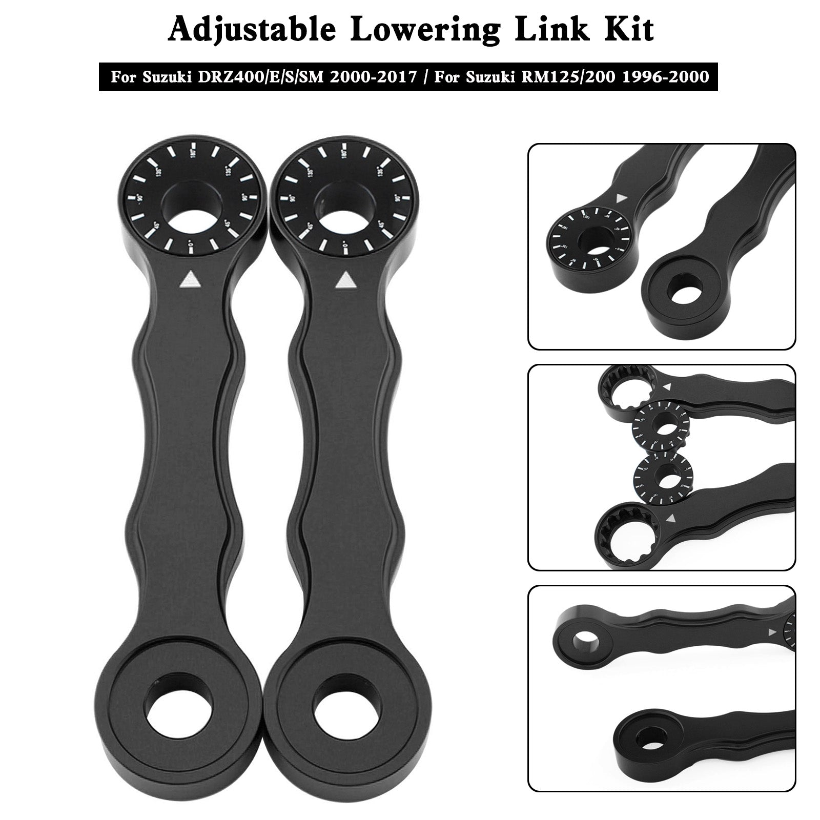 Nastaviteľná spustená súprava prepojenia pre Suzuki DRZ400/E/S/SM 00-17 RM125/200 96-00