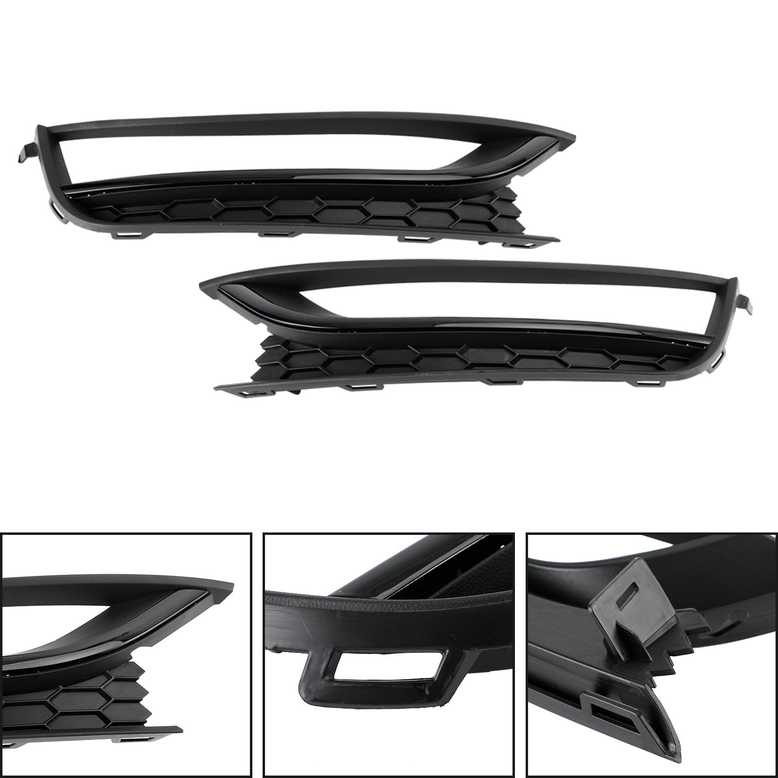 2012-2015 VW Passat 2 STUKS Honingraat Rijden Mistlamp Cover Zwart