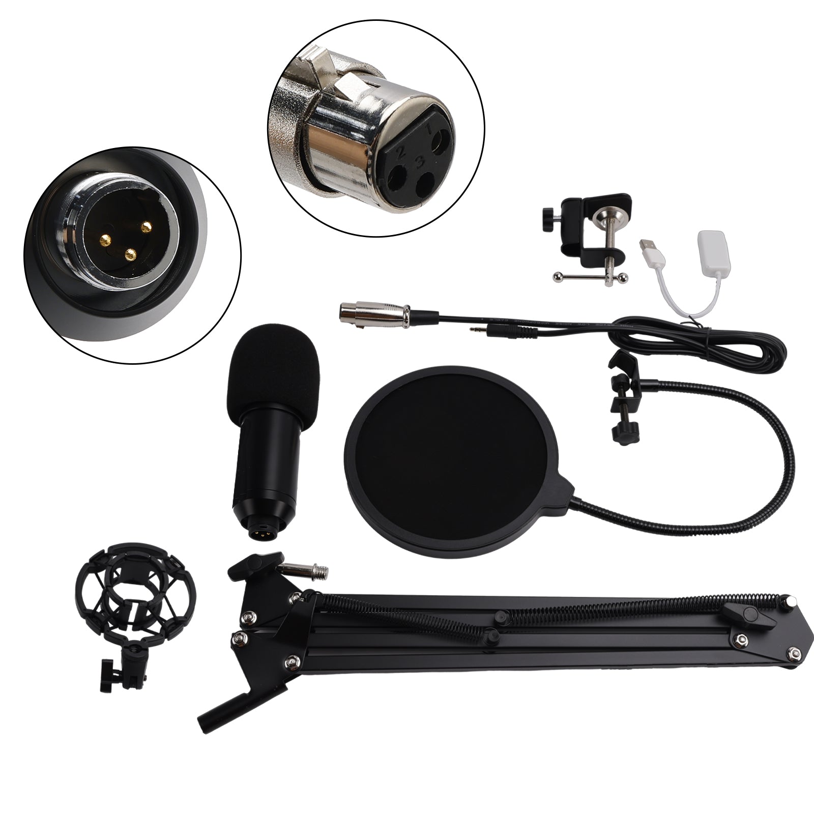 Microphone à condensateur USB BM800, Kit de Microphone de Studio PC pour chant et Streaming