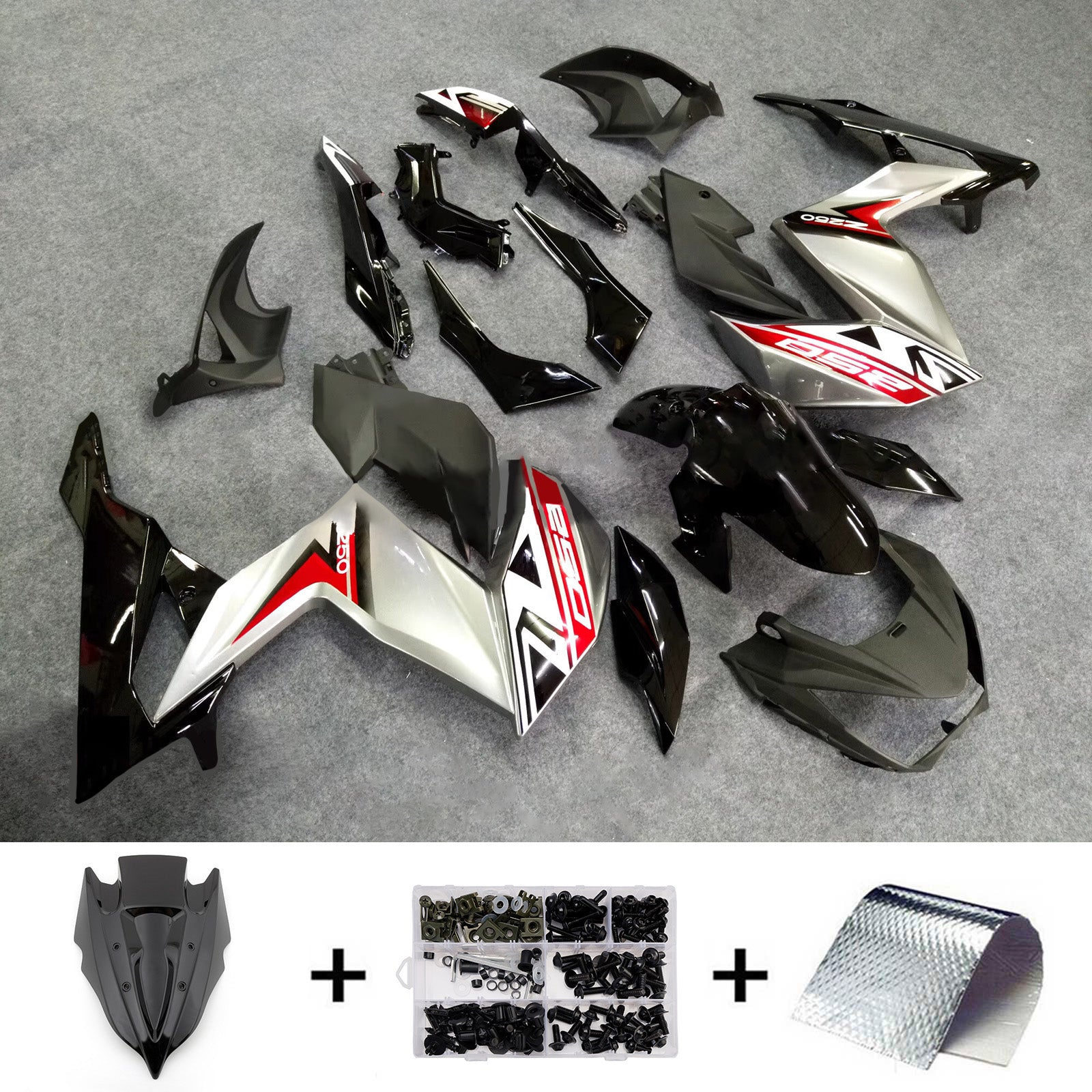 Injection Fairing Kit Bodywork Plastic ABS fit For Kawasaki Z250 Z300 2015-2016