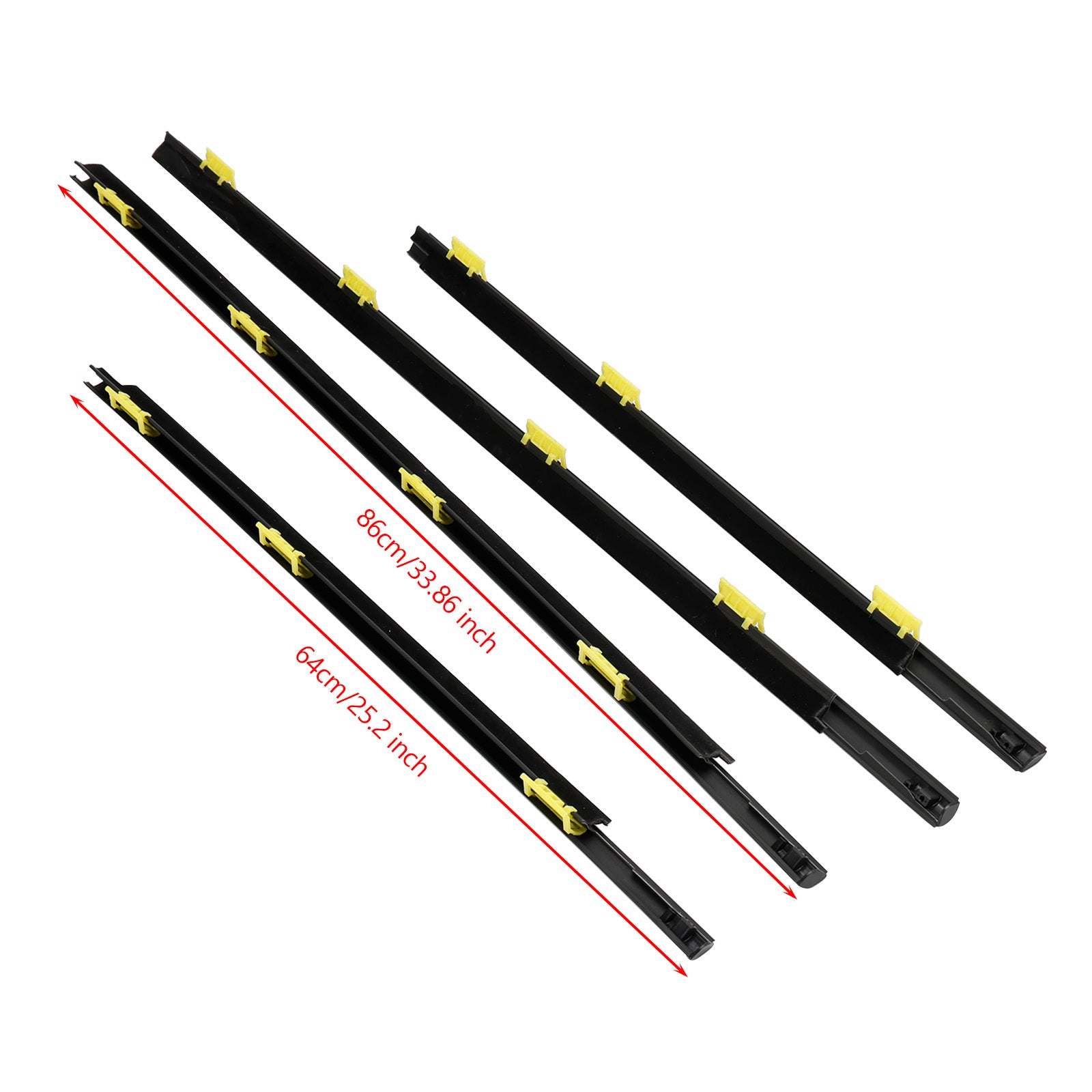 4PCS 2002-2006 Honda CR-V CRV Weatherstrip Window Seal Belt 72410-SCA-E01