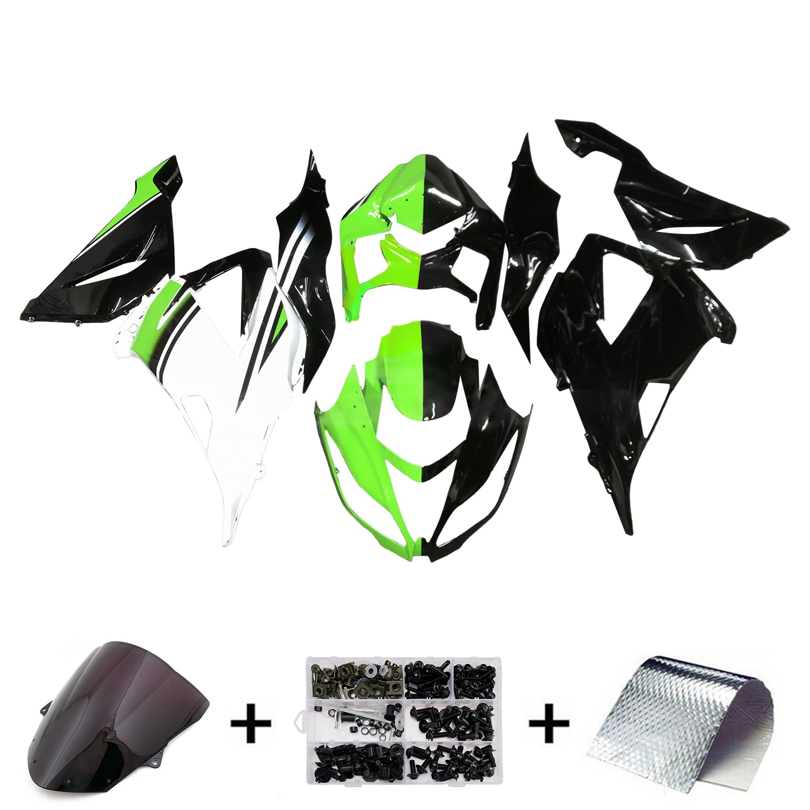 Injeksjon Fairing Kit Bodywork Plast Abs Fit for Kawasaki ZX6R 636 2013-2018