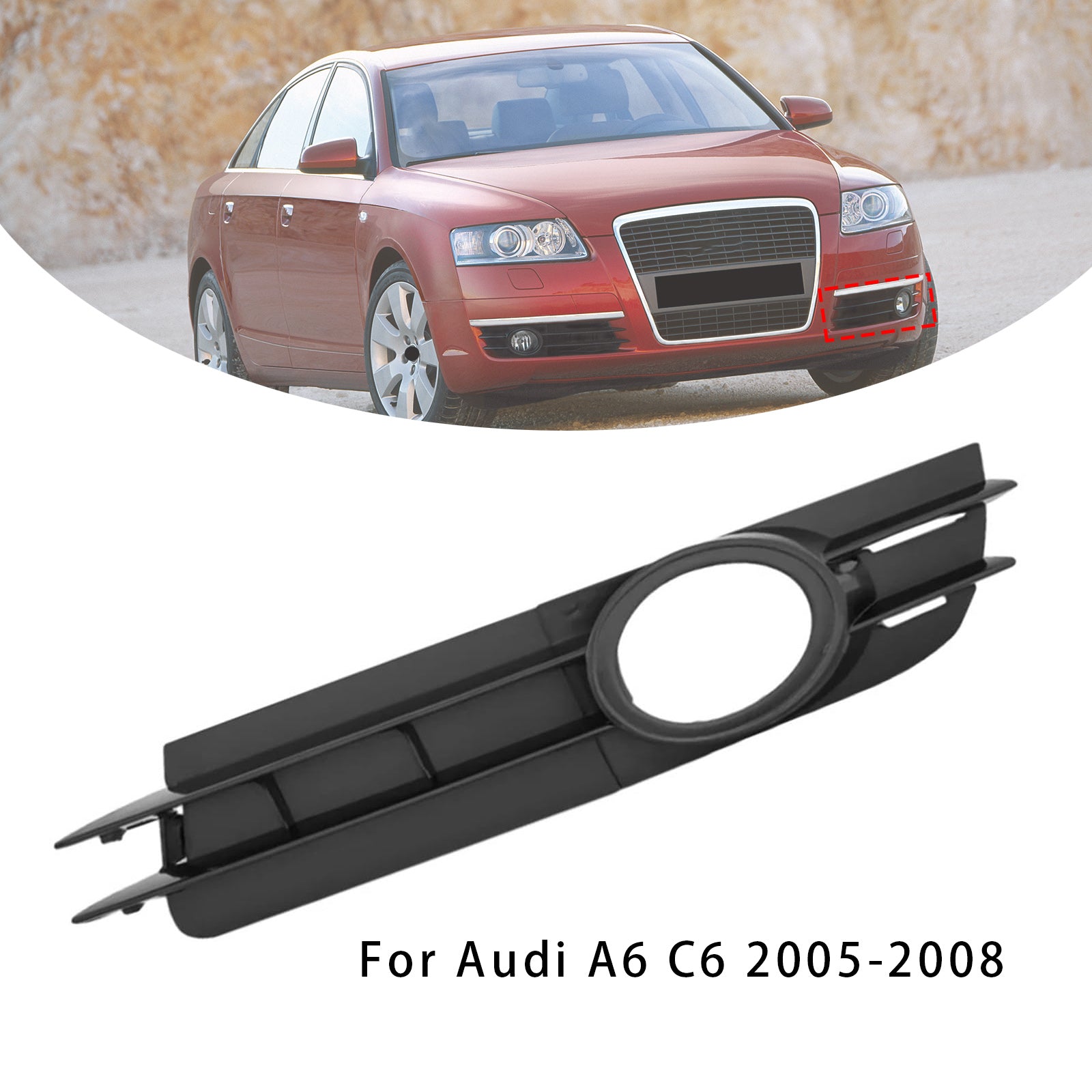 2005-2008 Audi A6 C6 bil venstre side tåke lysgitterdeksel 4F0807681A
