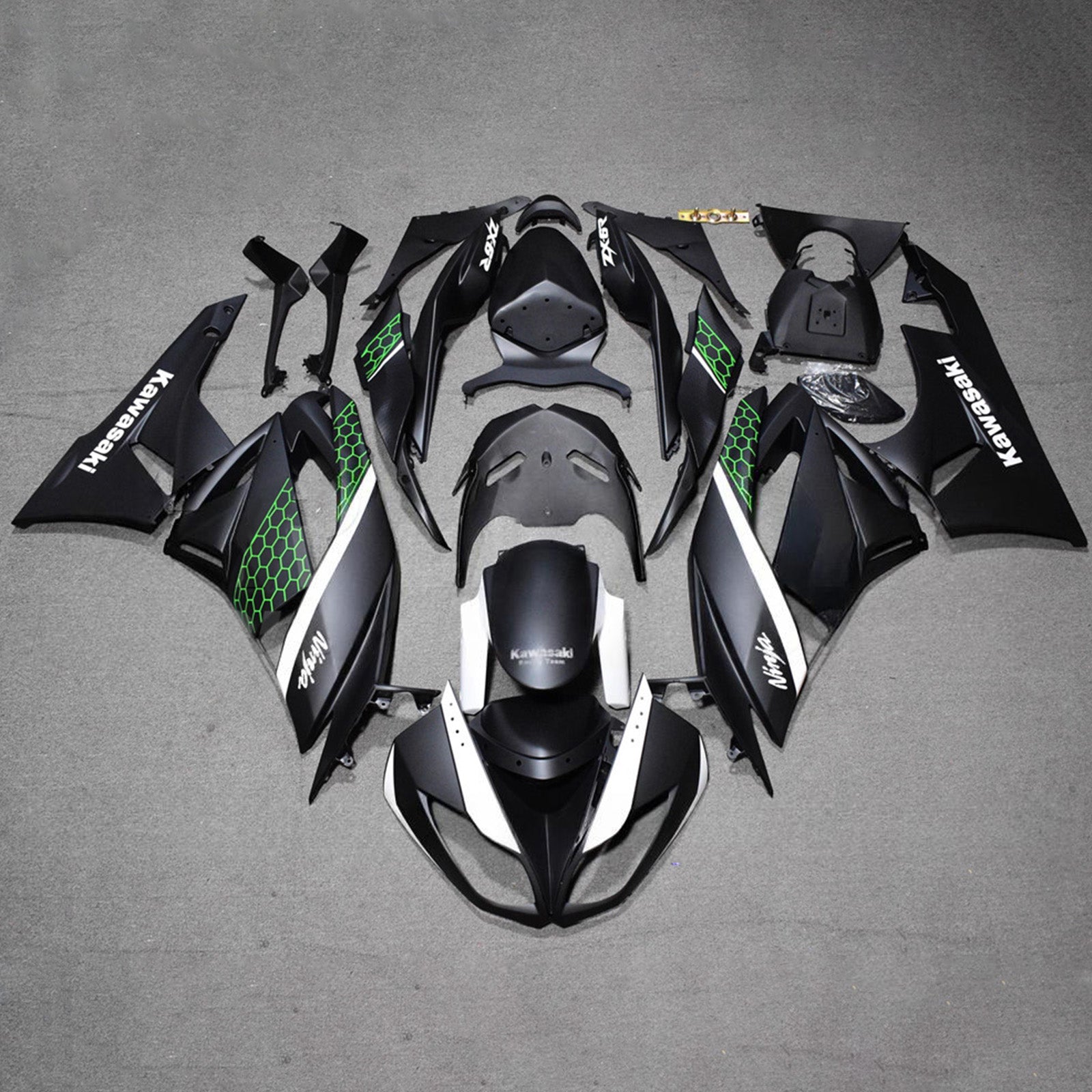 Kit carena iniezione carrozzeria in plastica ABS adatta per Kawasaki ZX6R 636 2009-2012