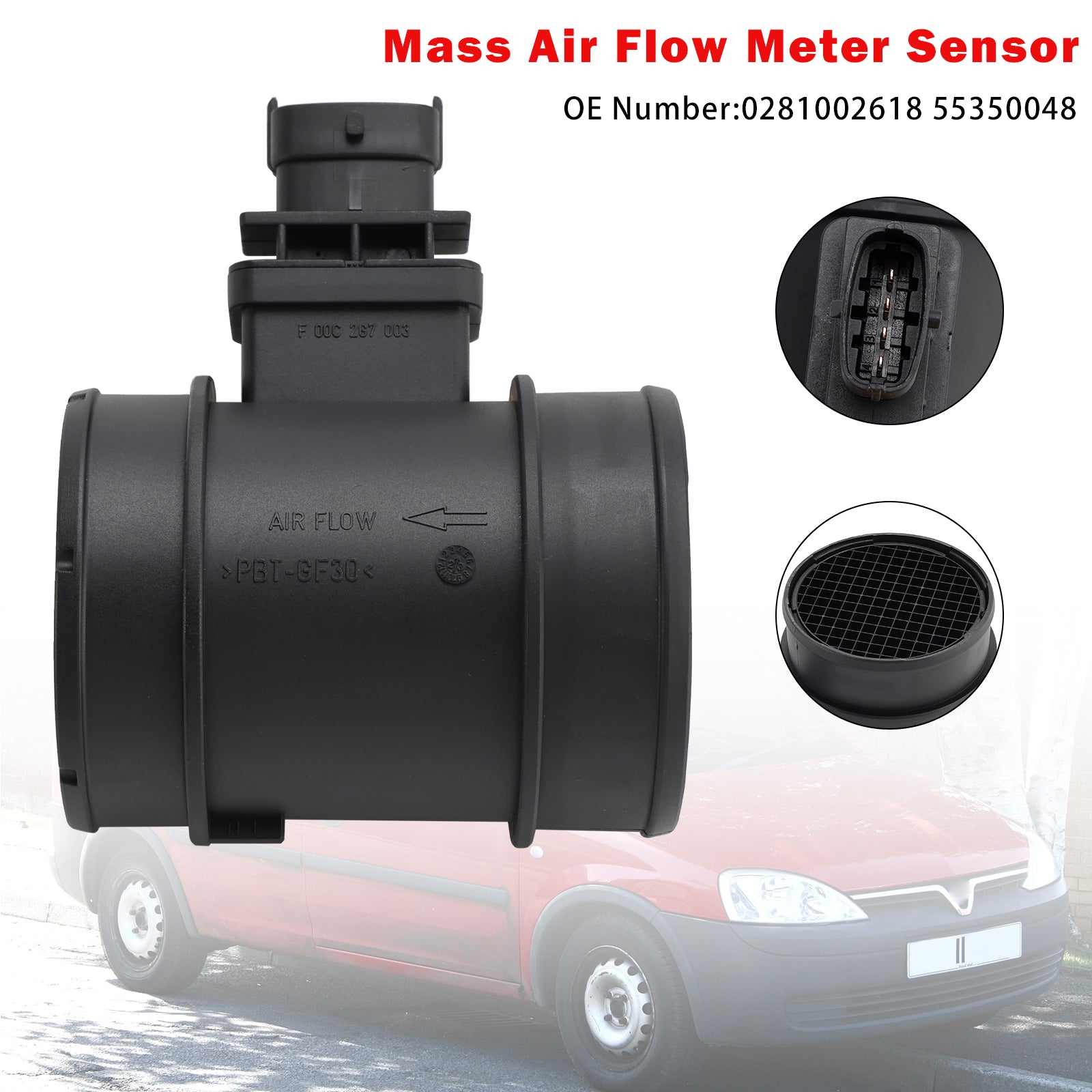 Mass Air Flow Meter Sensor 0281002618 55350048 For Vauxhall Astra Combo