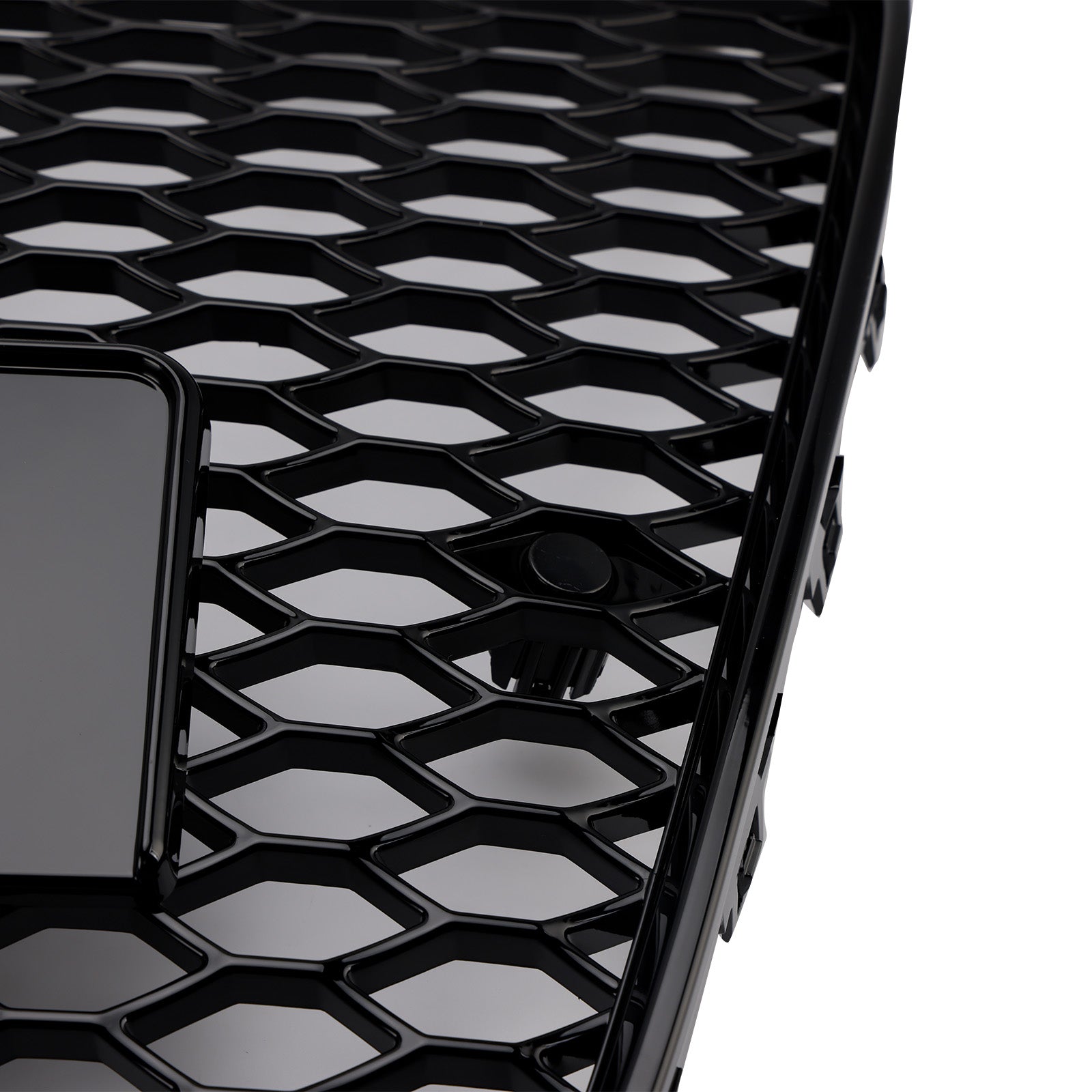 Front Bumper Radiator Vent Mesh Grille Grill For 2005-2015 Audi Q7 SQ7 Gloss Black