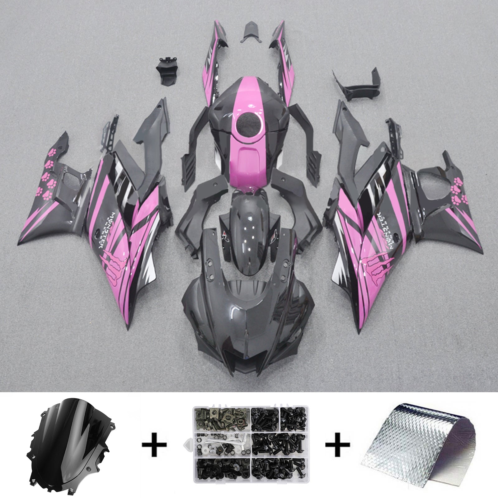 2022-2023 YAMAHA YZF-R3 R25 injektionsmässa kit Bodywork Plastic ABS