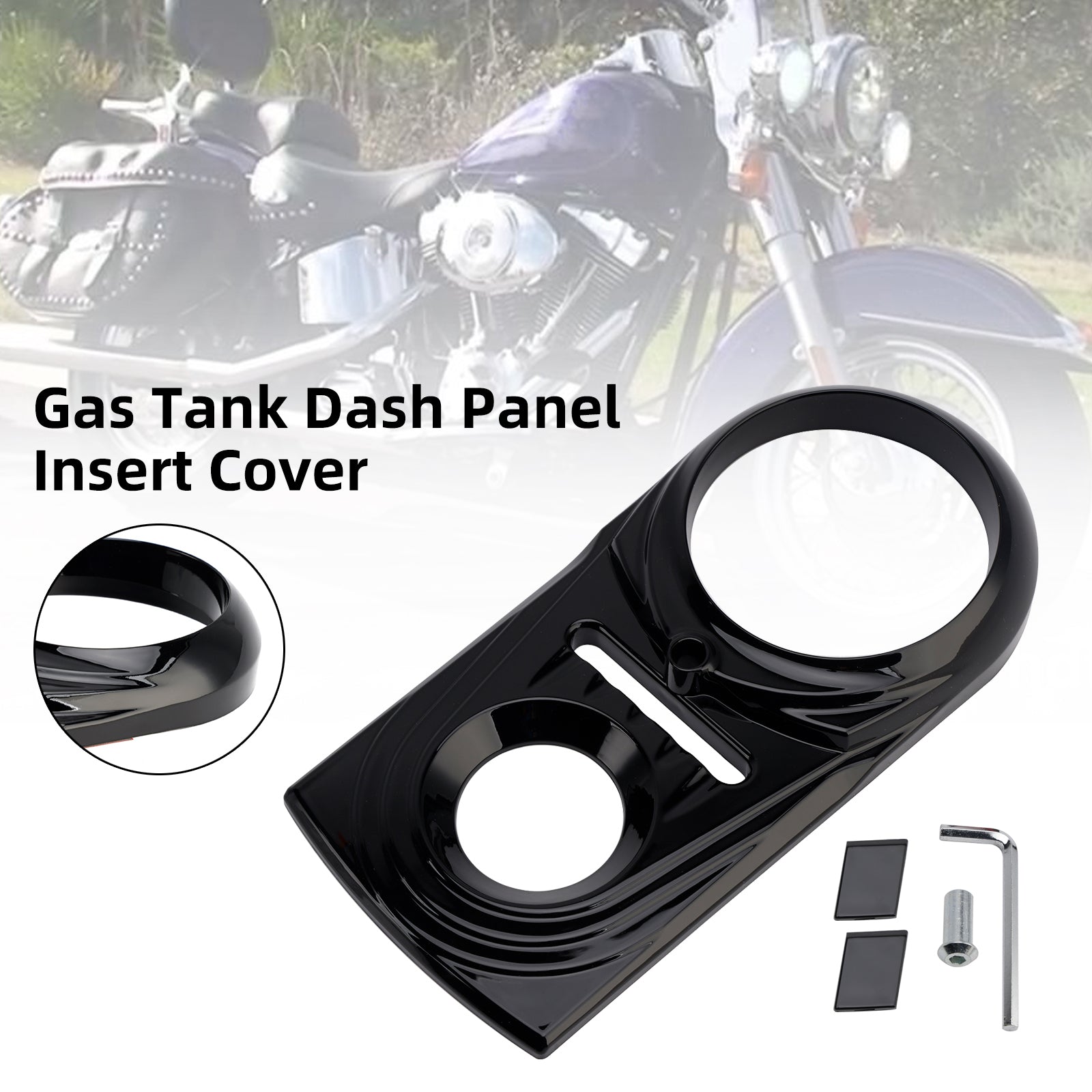 Gas Tank Dash Panel Insert Cover For Softail FLSTC FXST Street Glide