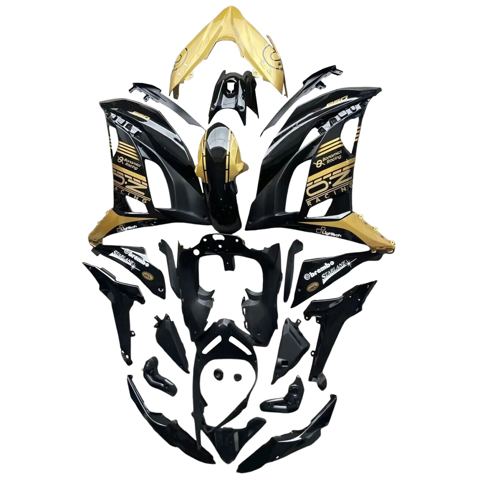 2017-2019 KAWASAKI ER6F/NINJA650R Kit de carénage injection de carrosserie en plastique Abs