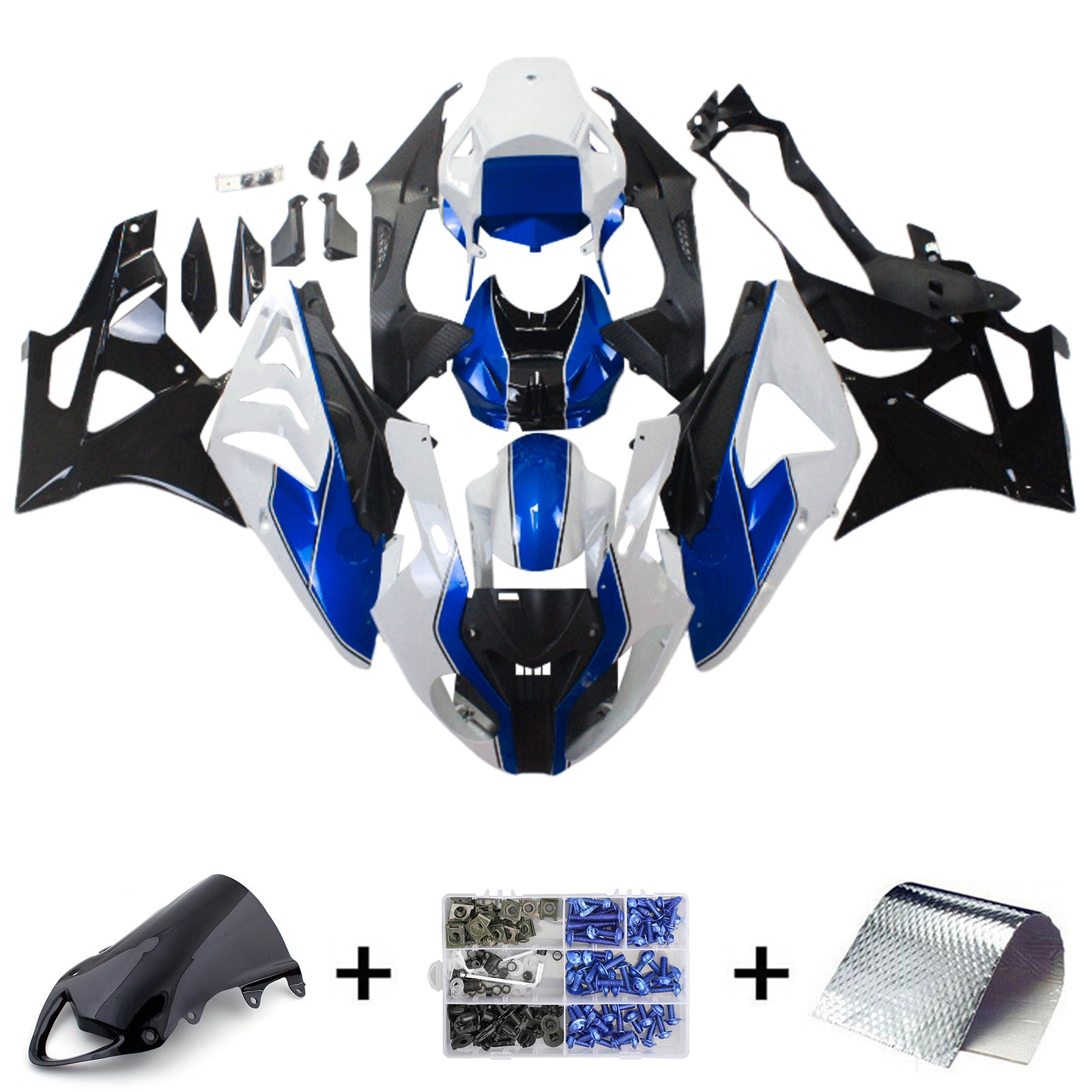 Injection Fairing Kit Bodywork Plastic ABS fit For BMW S1000RR 2009-2014 1#