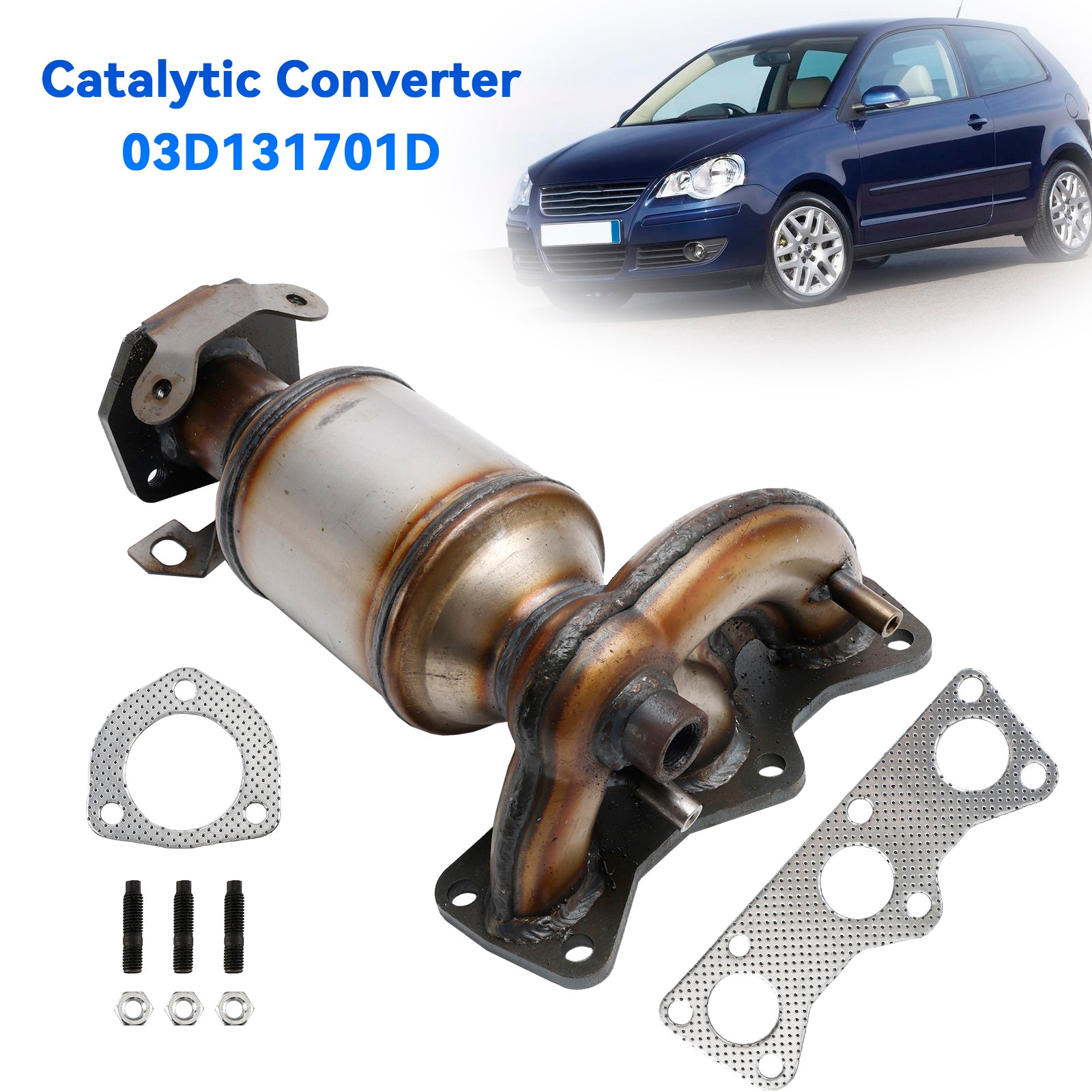 Type de convertisseur catalytique approuvé 03d131701d pour VW Polo 9n 1.2 04 à 09