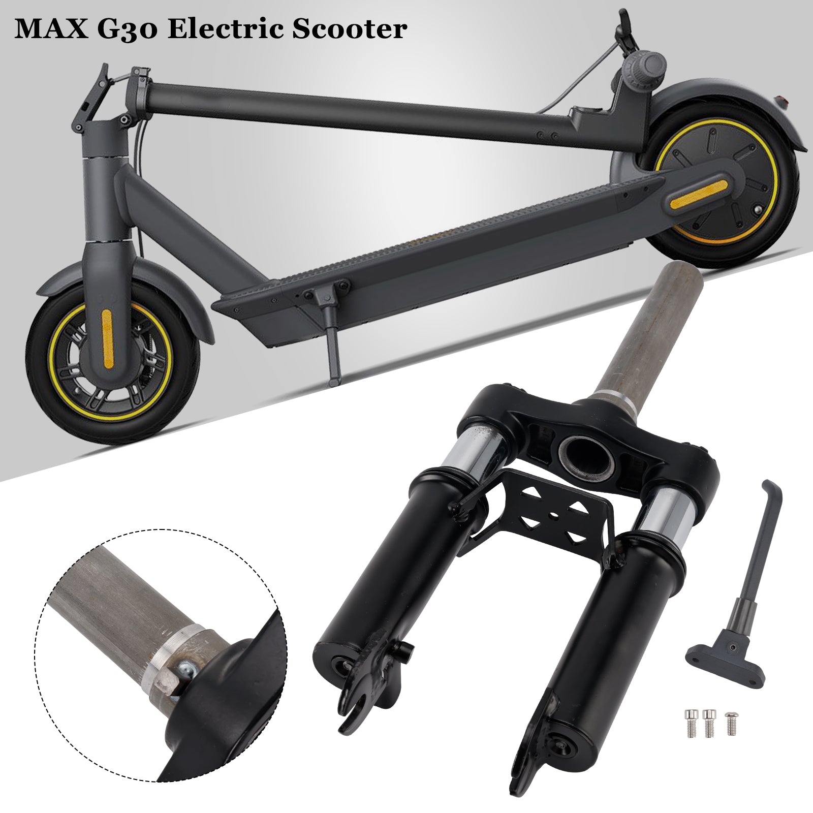 Voorvorkschokdemper met voetstandaard voor Ninebot Max G30 e-scooters