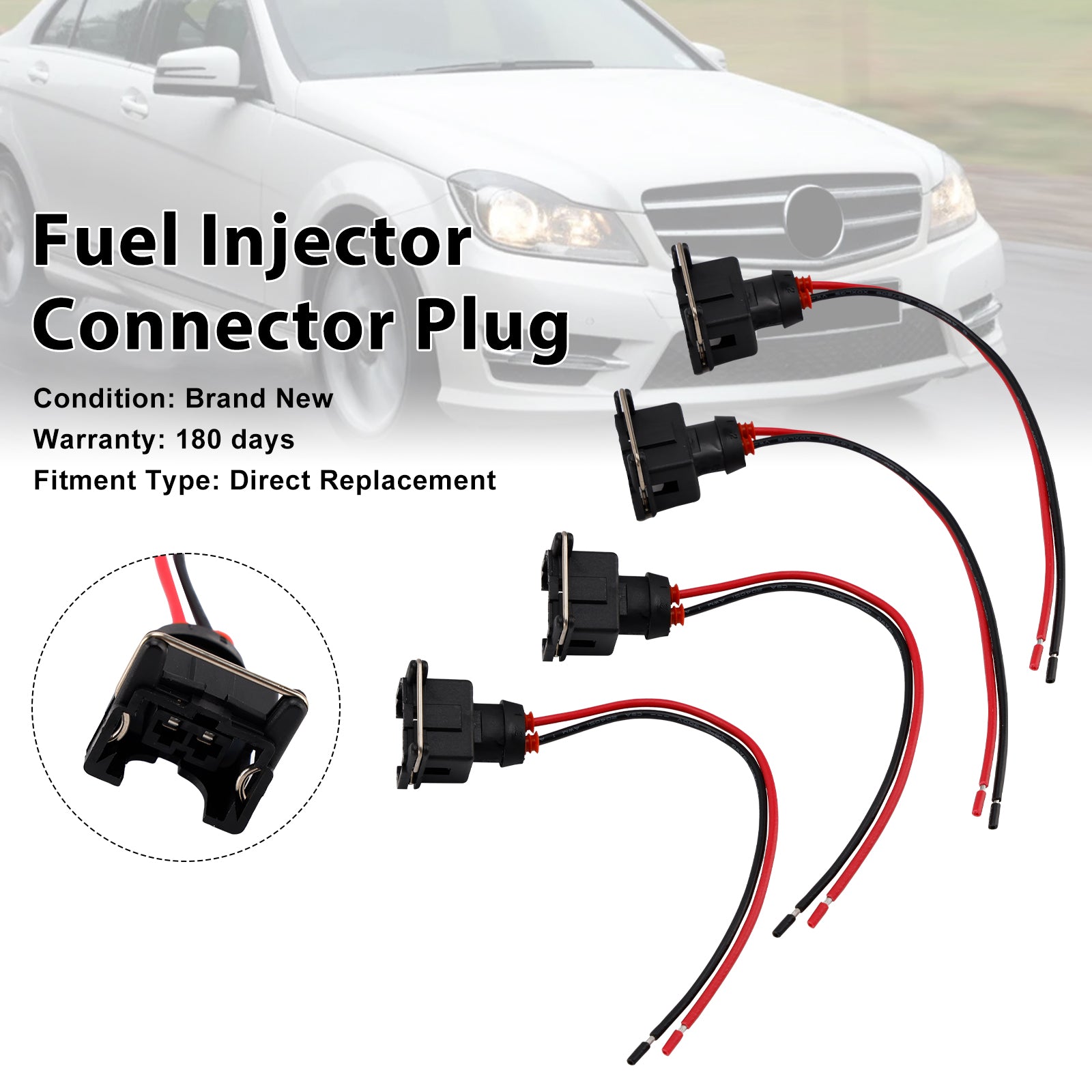 4-EV1 Injecteur de carburant Connecteur Plug Clip Pig tail