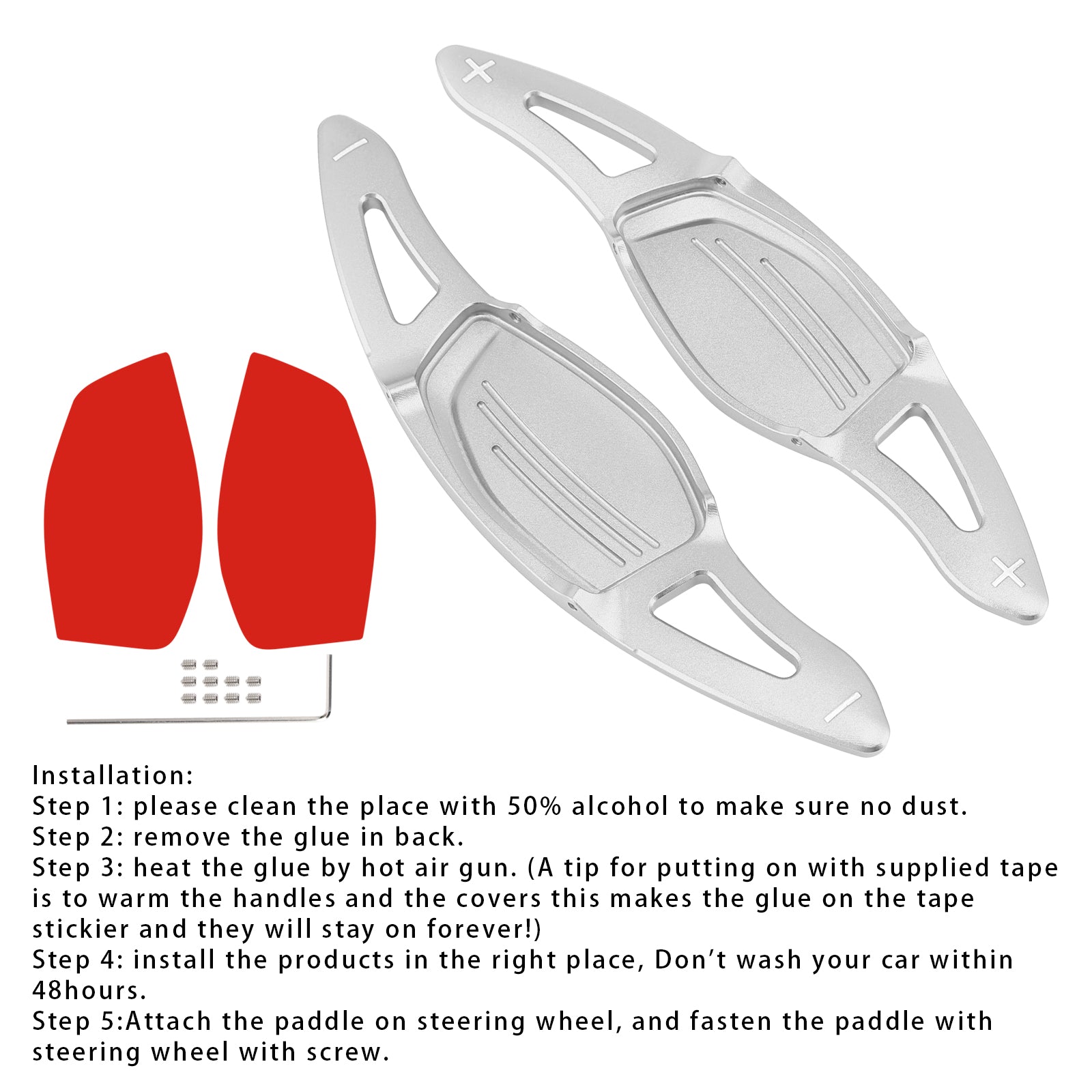 Extensión de palanca de cambios del volante para Audi RS5 RS3 TT RS Aluminio