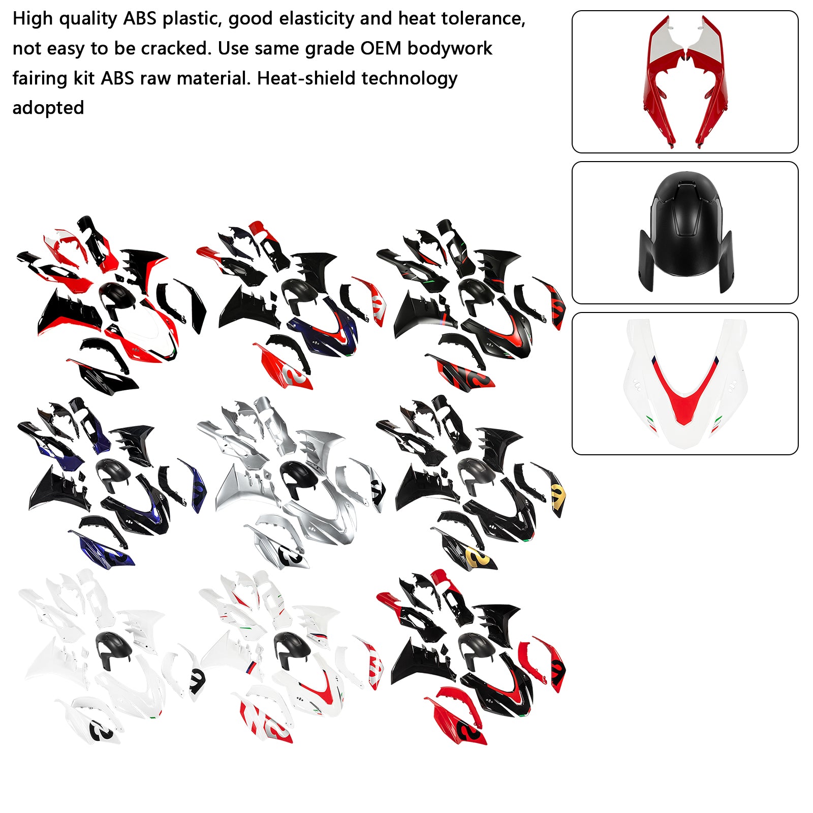 Injeção ABS Kit de carenagem de plástico de plástico para Aprilia RSV4 2021-2024