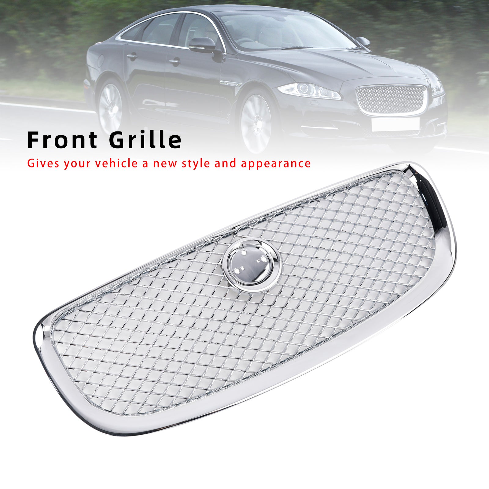 2010-2015 Jaguar XJ Chrome Front Bumper Grill Grille