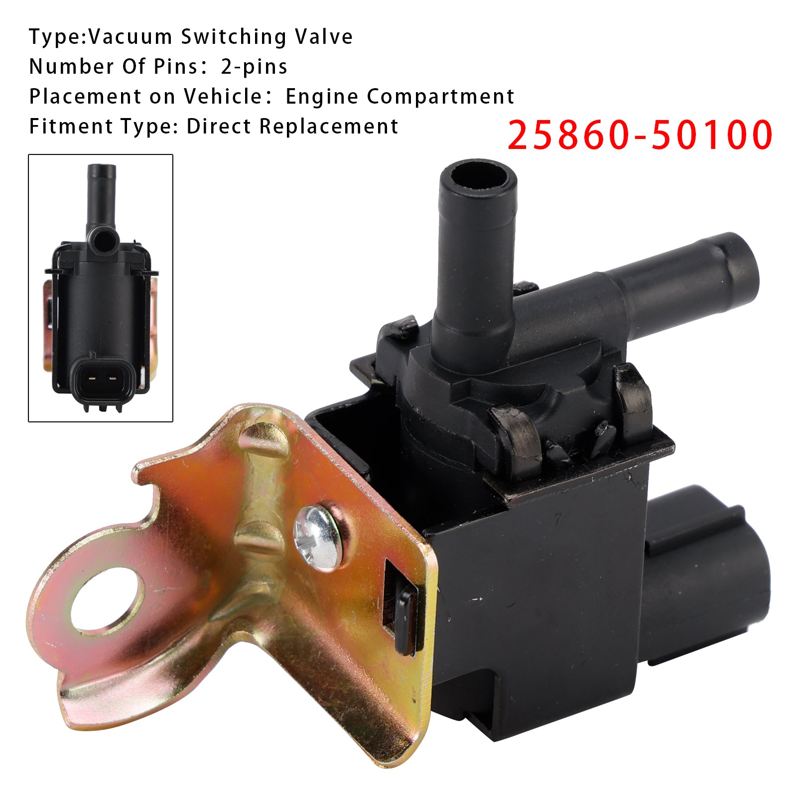 Válvula solenoide de purga de recipiente de vapor para Toyota Lexus 1998-2005 25860-50100