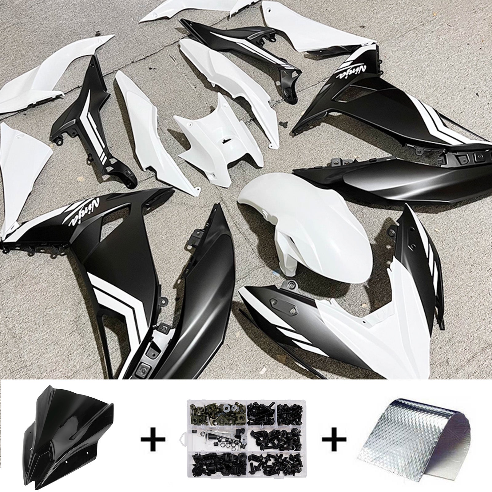 Injection Fairing Kit Bodywork Plastic ABS fit For Kawasaki ER-6F Ninja650R 2017-2019