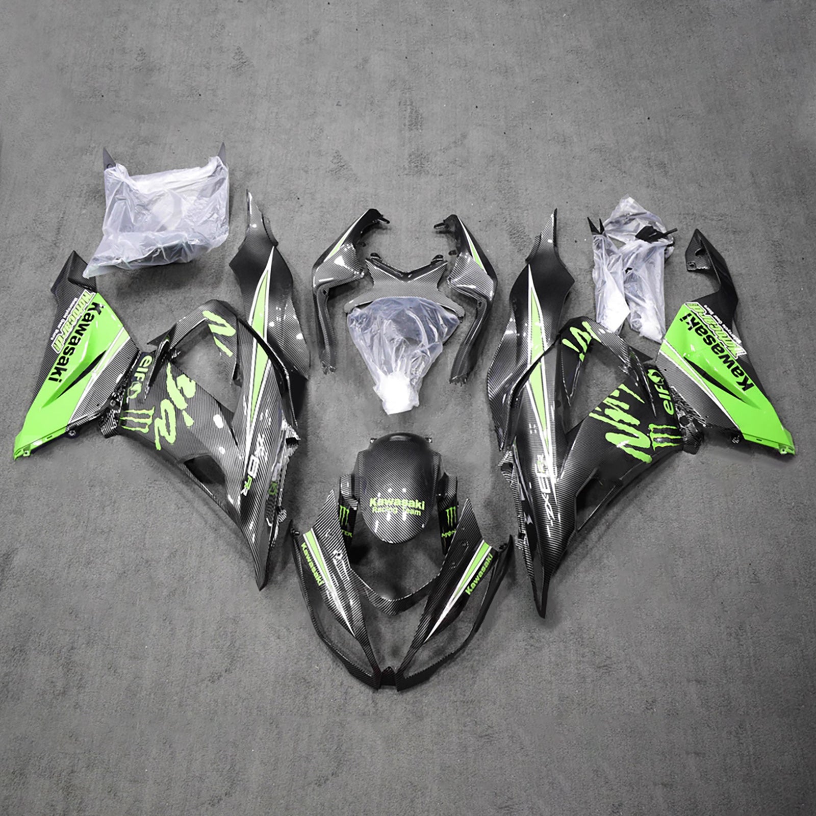 Kit carena iniezione carrozzeria in plastica ABS adatta per Kawasaki ZX6R 636 2013-2018