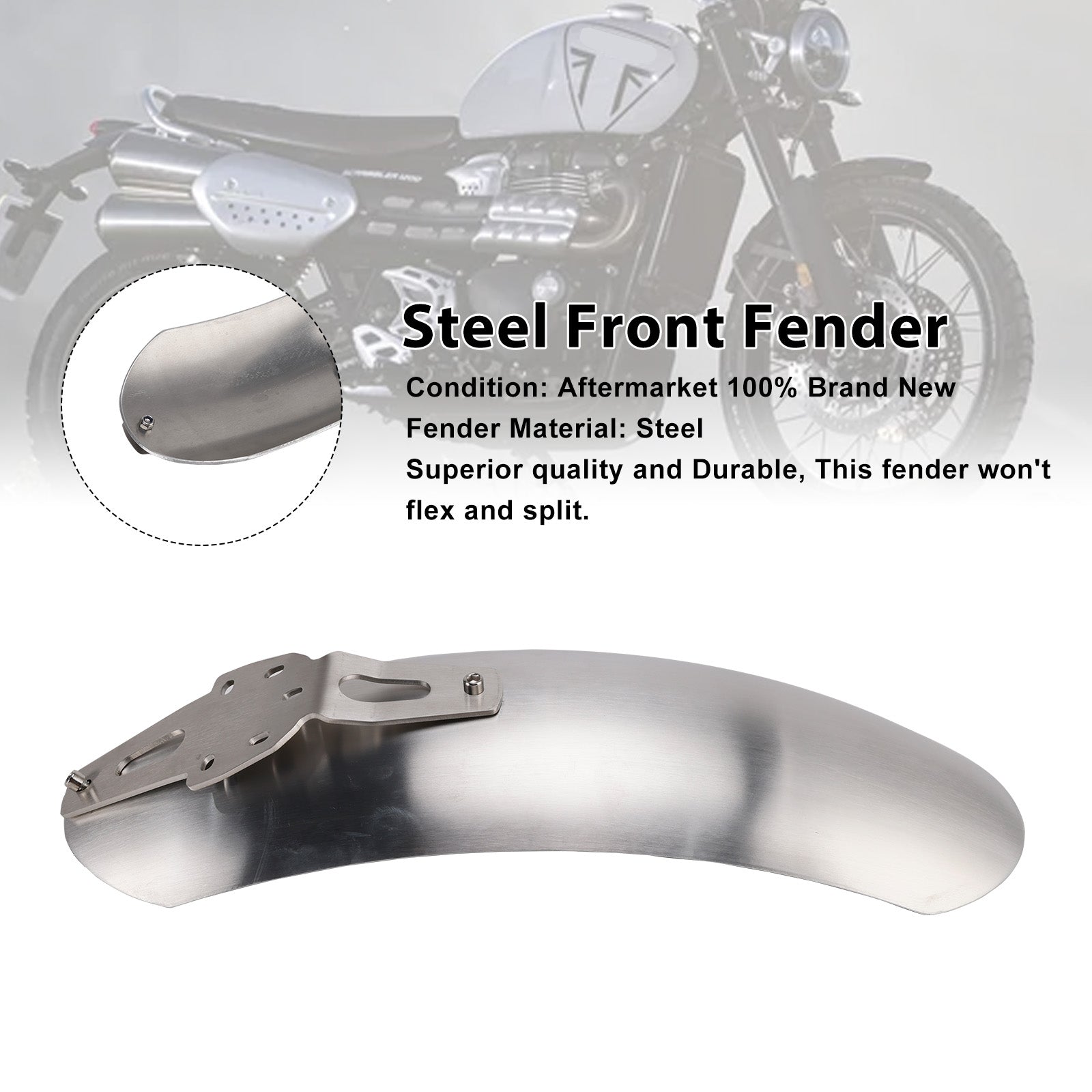 Steel Front Fender Mudguard For Scrambler 1200X 1200XC 1200XE 2019-2025