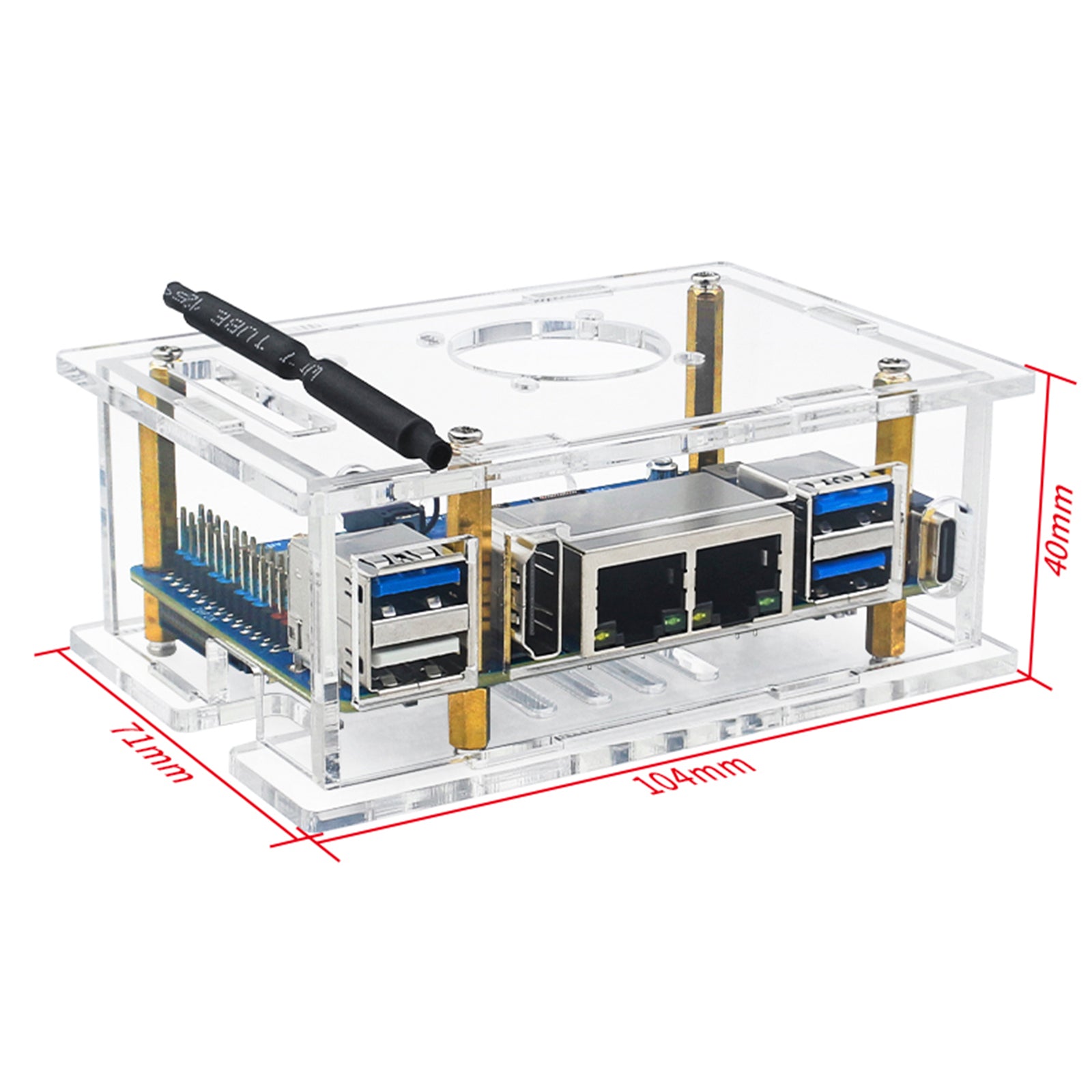 Oranje Pi RV2 speciaal shell-ontwikkelingsbord acryl shell transparante doos