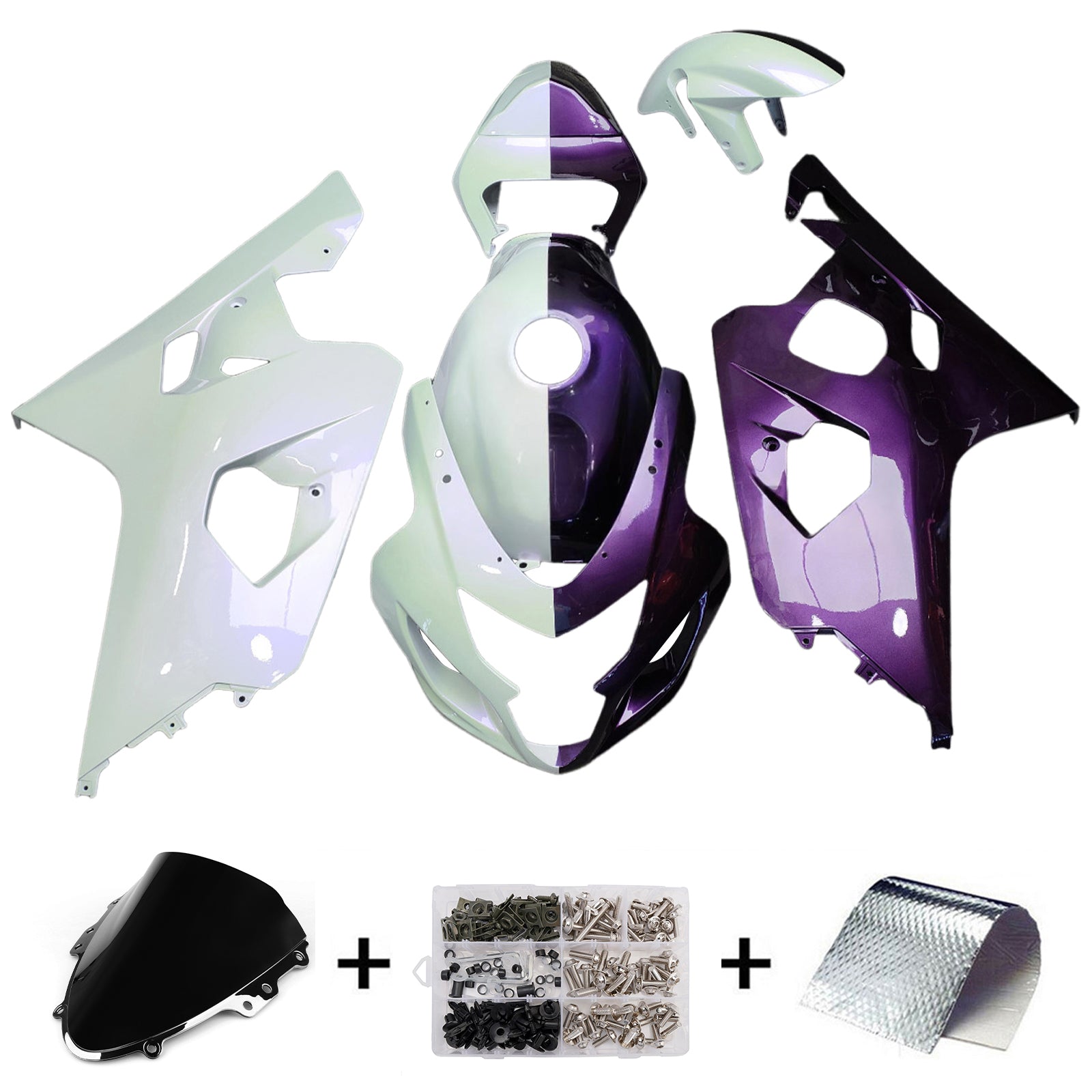 Kit de carenagem injeção Absos de plástico para Suzuki GSXR 600/750 2004-2005 K4