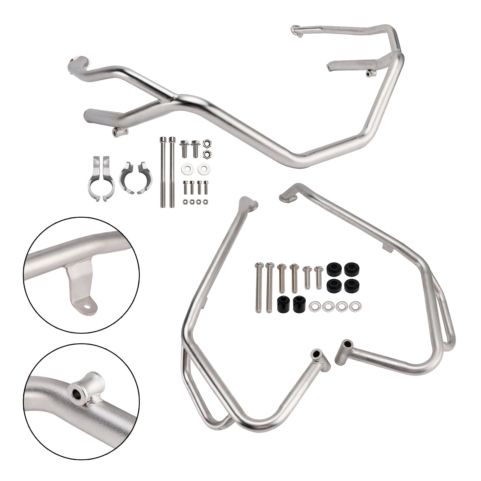 Upper Lower Kit Engine Guard Frame Crash Bar Silver For Honda X-Adv 750 2025+