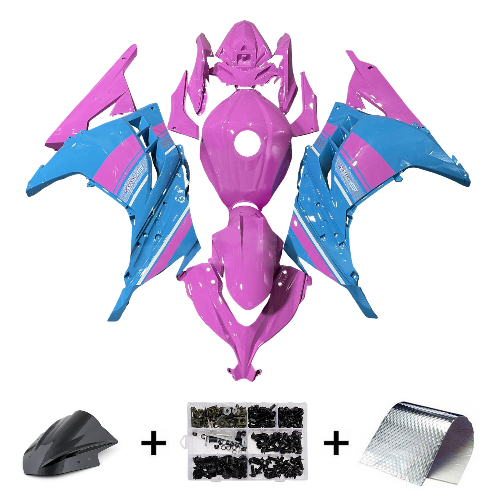 Injectie Kuip Kit Carrosserie Kunststof ABS geschikt voor Kawasaki EX300 Ninja 300 2013-2024