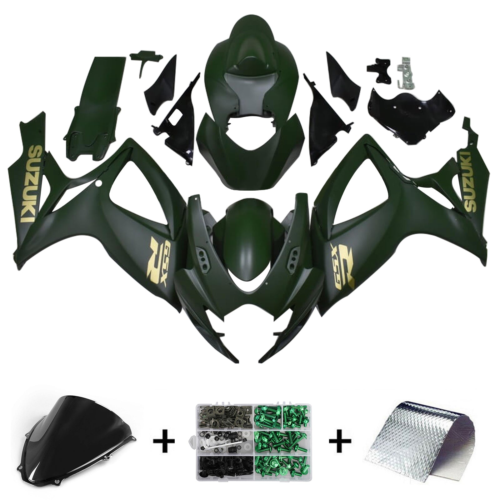 2006-2007 Suzuki GSXR 600/750 K6 Injeksjon Fairing Kit Bodywork Plastic ABS