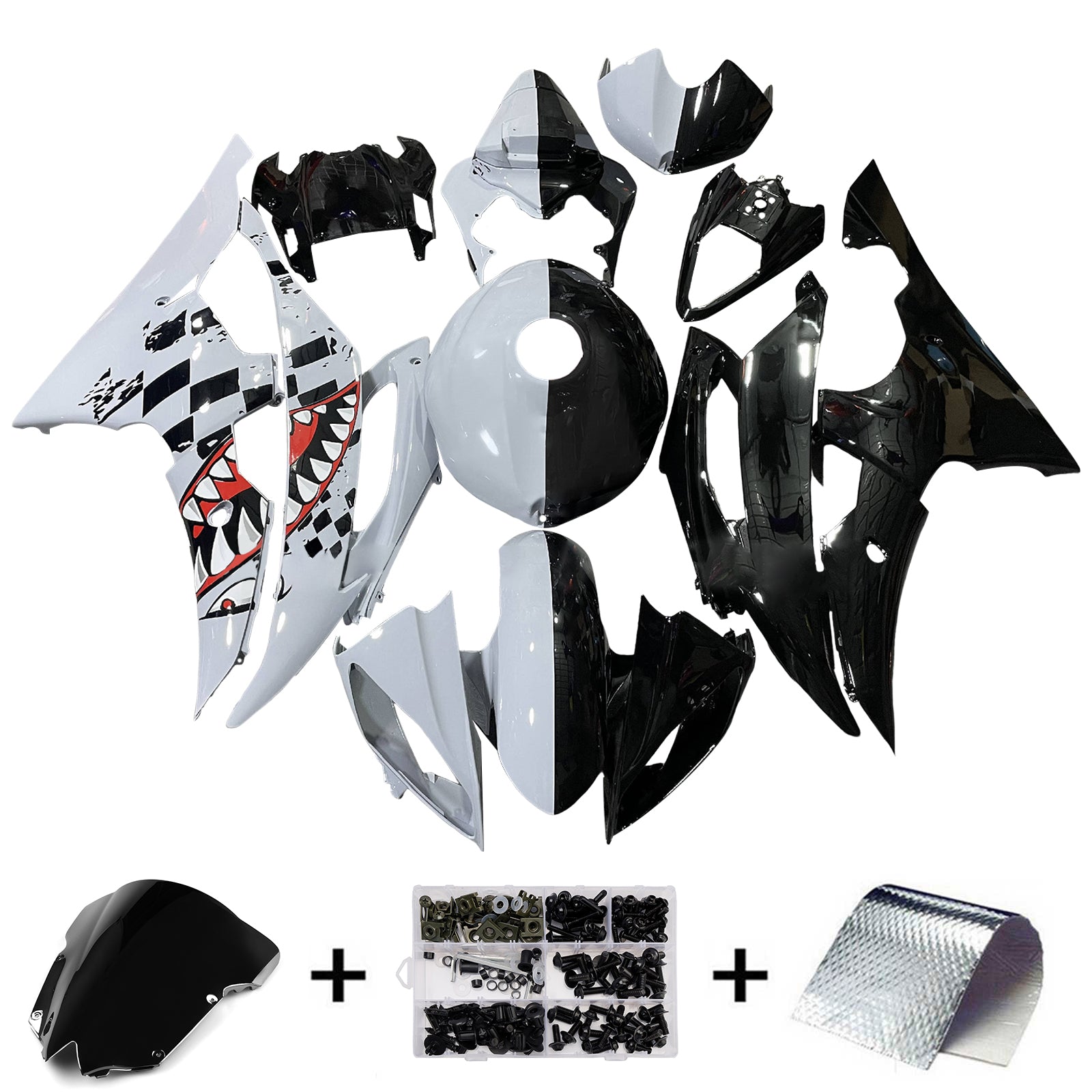 Kit de carénage d'injection carrosserie plastique ABS pour Yamaha YZFR6 YZF-R6 2008-2016