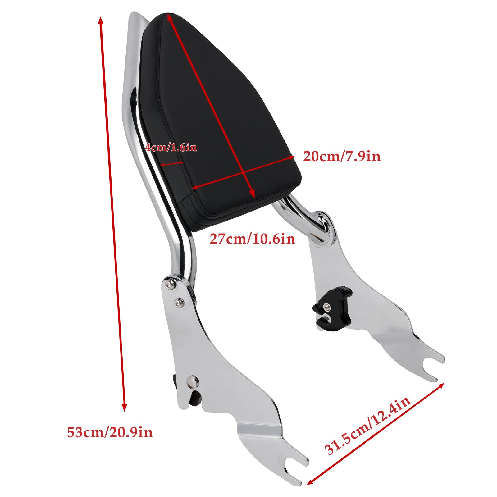 2000-2001, 2009, 2024CVO ROAD GLIDE FLTRSE Respaldo de barra Sissy para pasajero